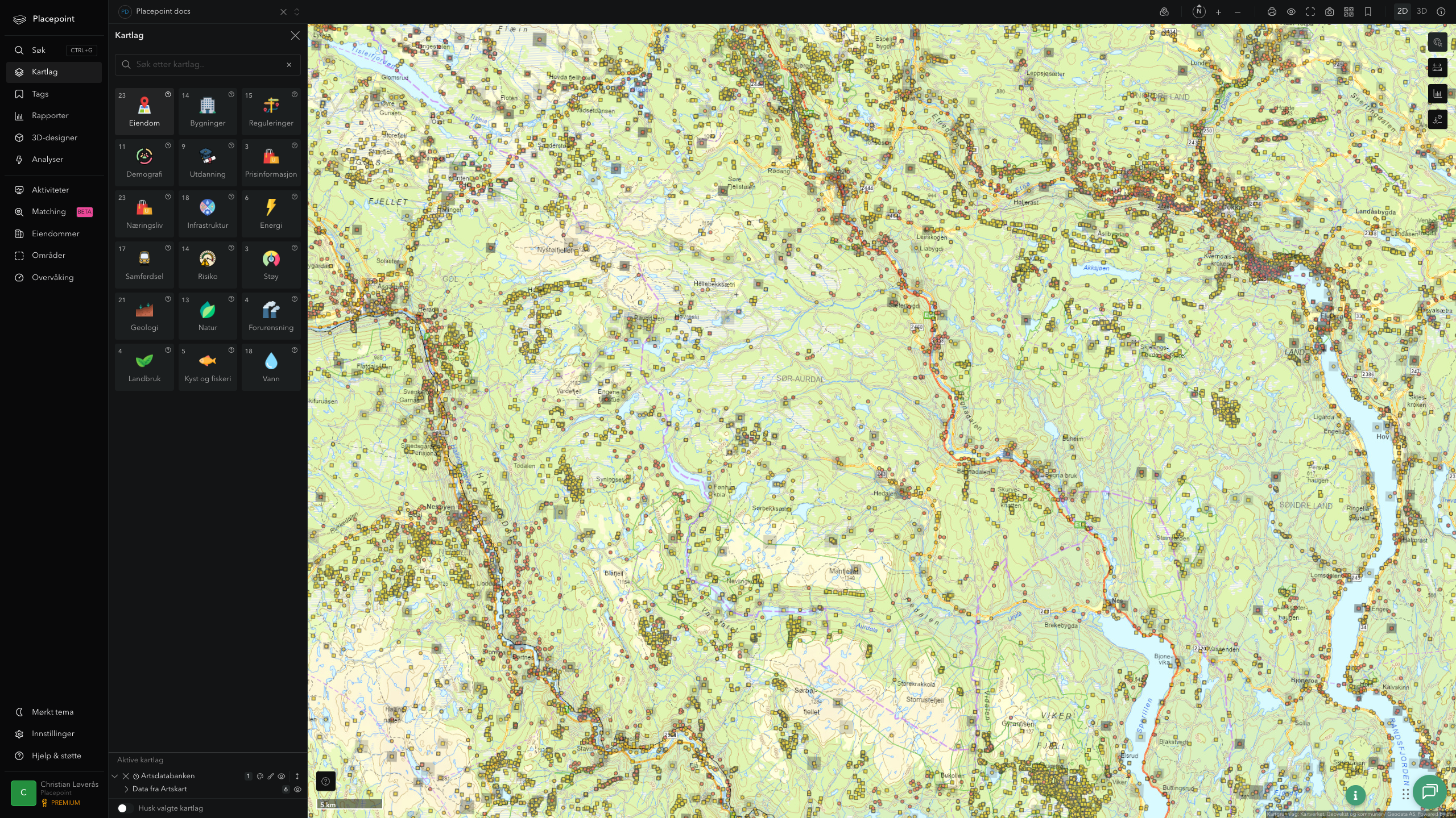 Sør-Aurdal - artsdatabanken