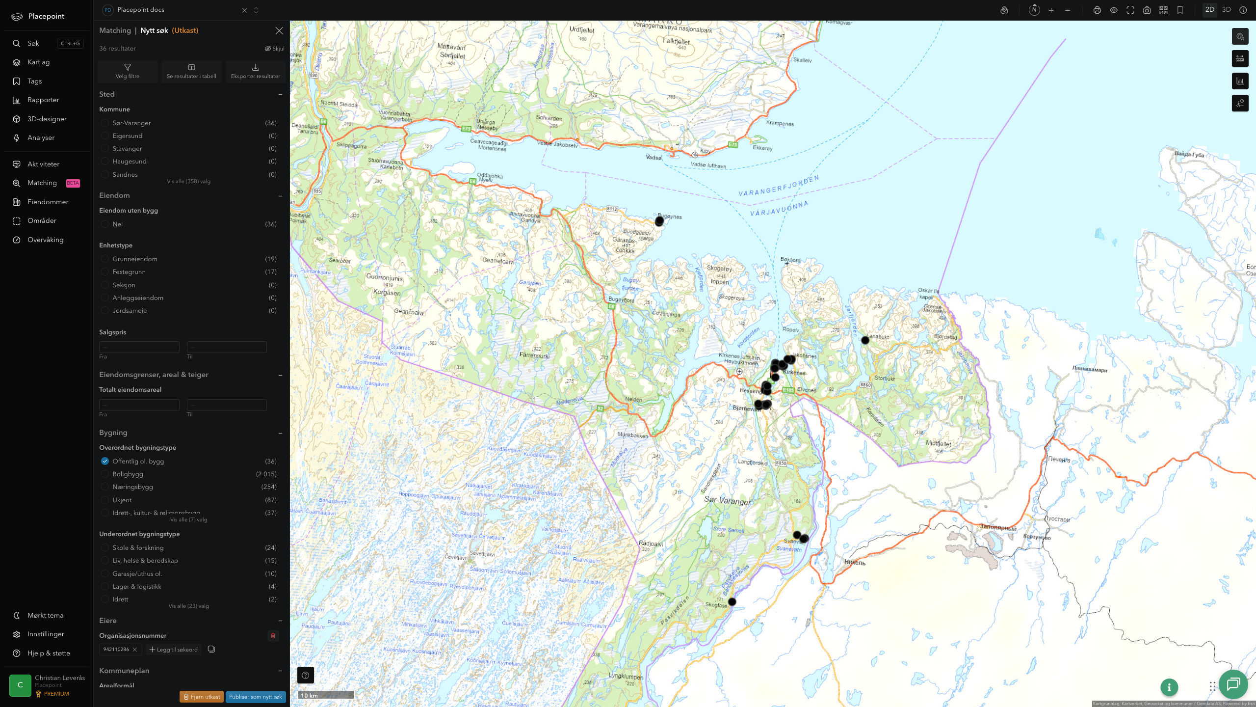 Matching-resultat for Sør-Varanger kommune