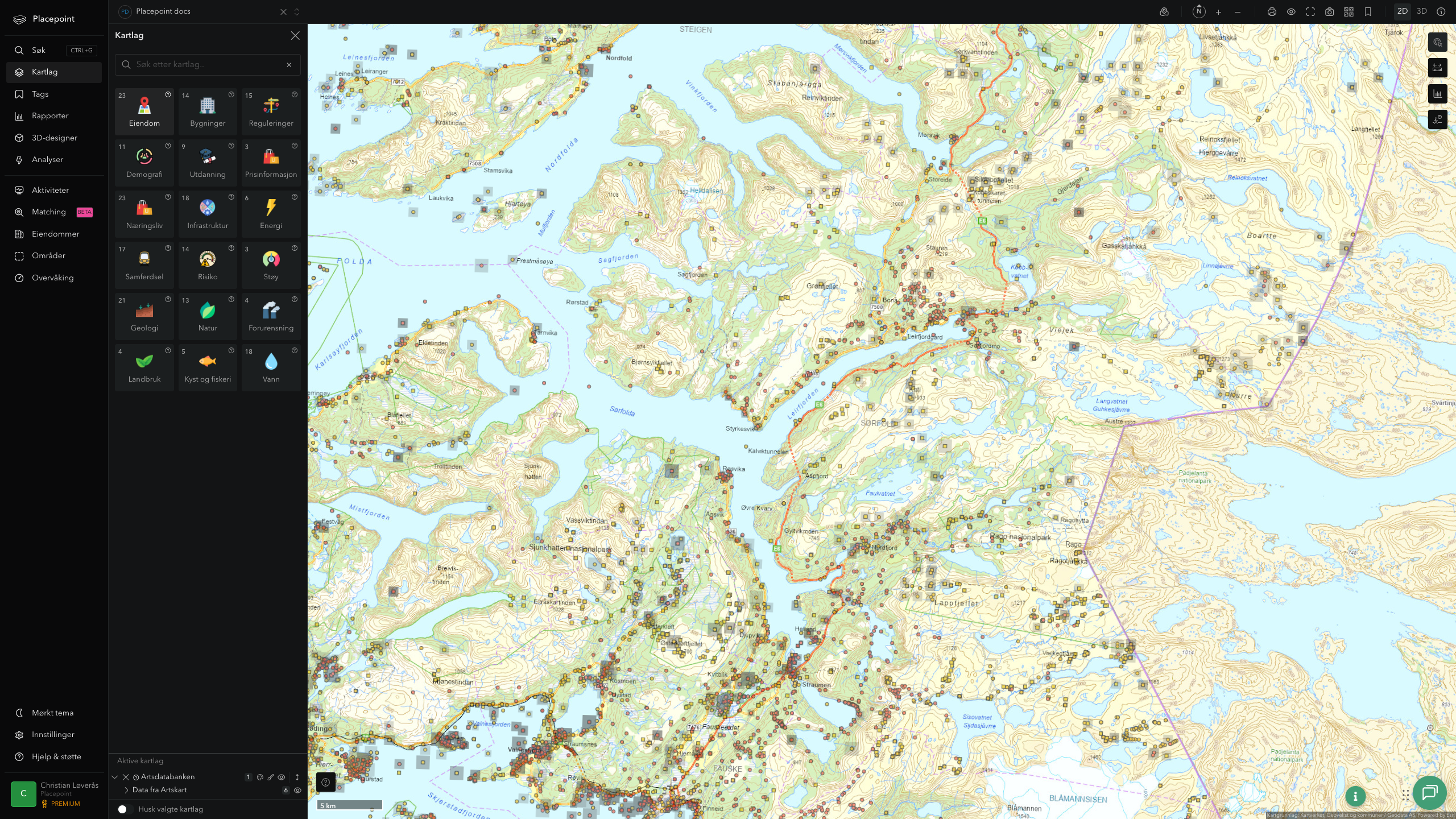 Sørfold - artsdatabanken