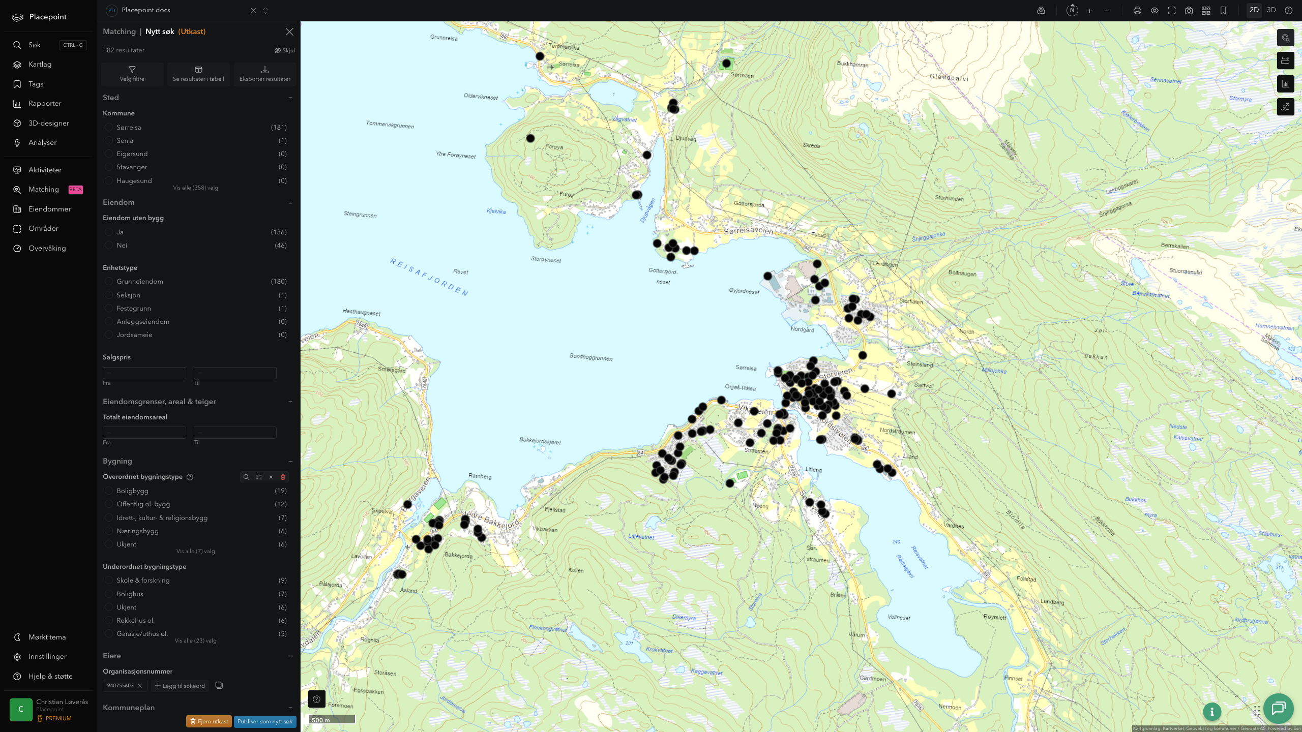 Sørreisa - offentlige bygg, sentrumsnært