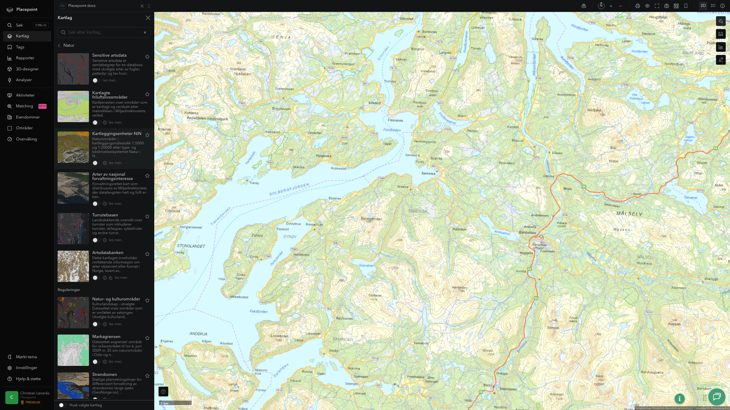Sørreisa - artsdatabanken