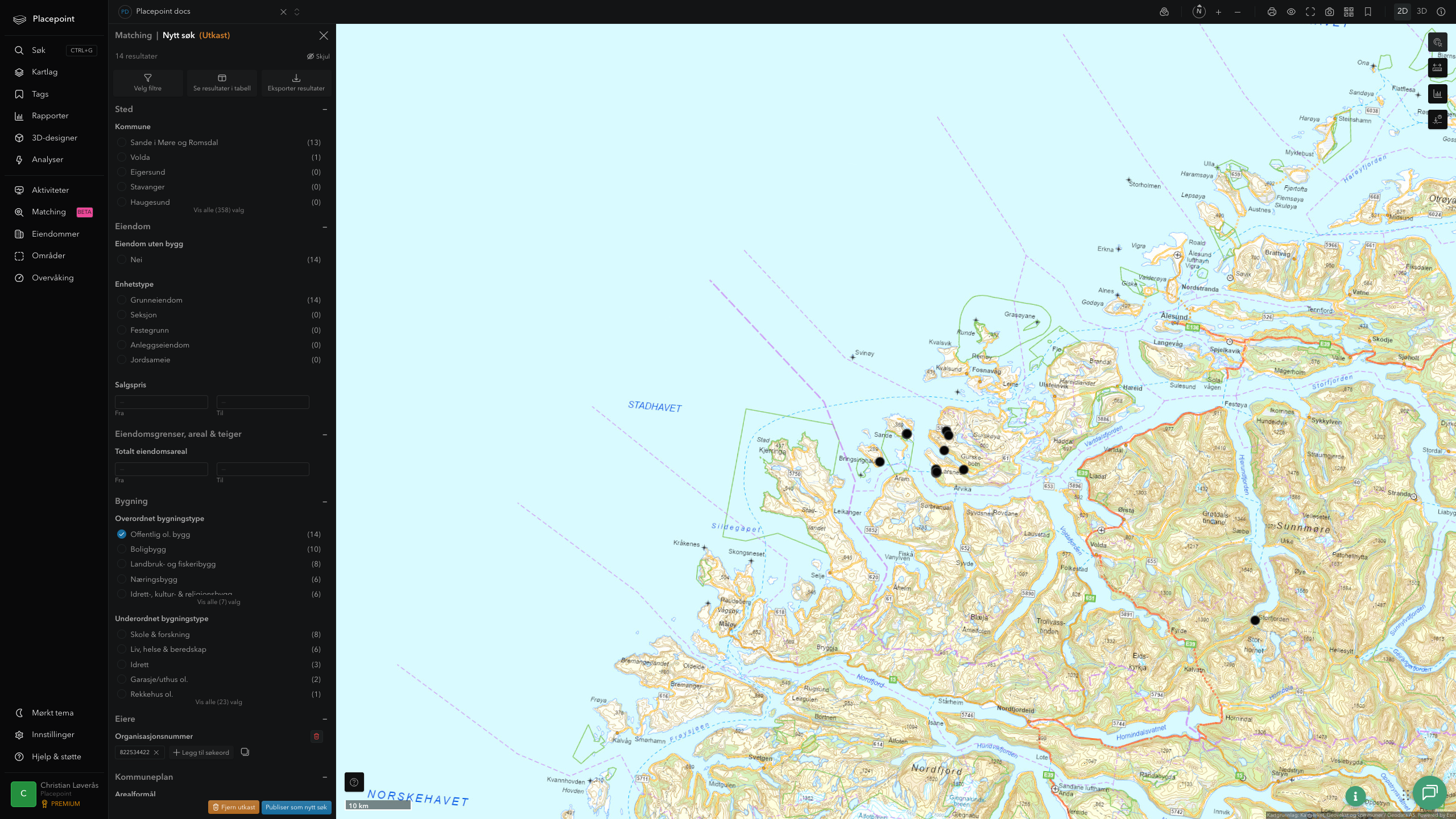Matching-resultat for Sande kommune
