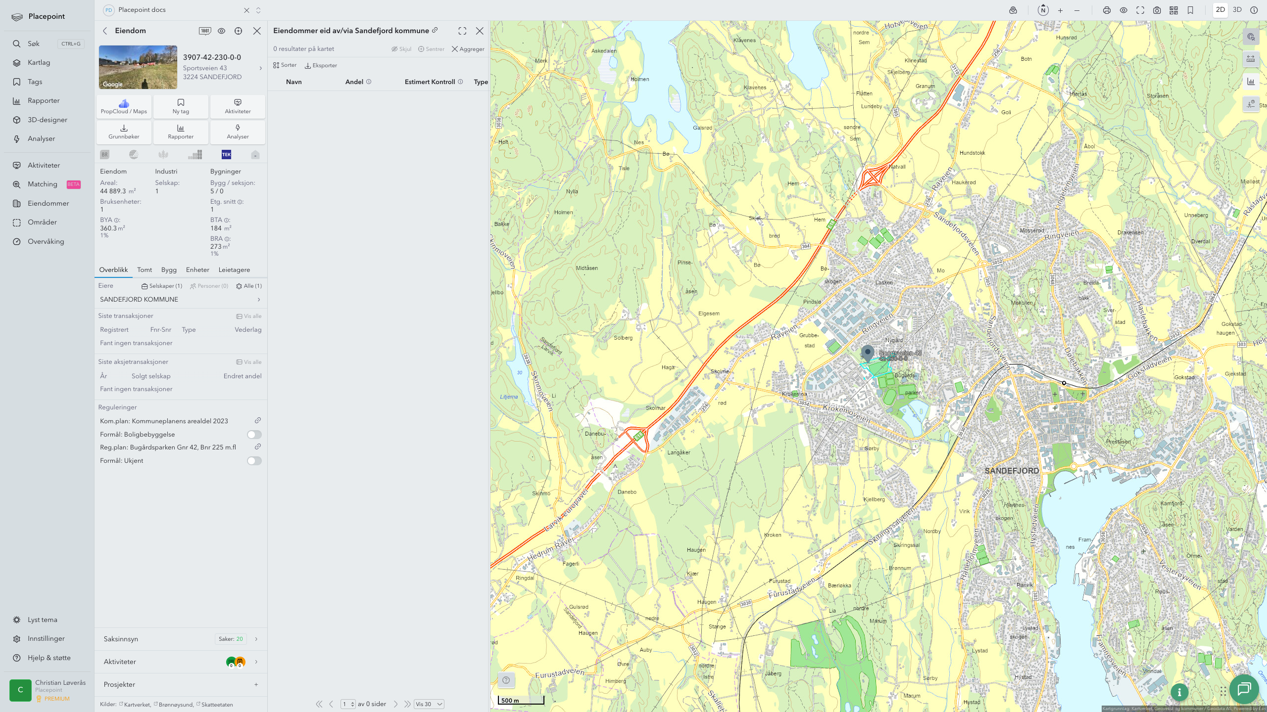 Sandefjord - en eiendom med eier-panel