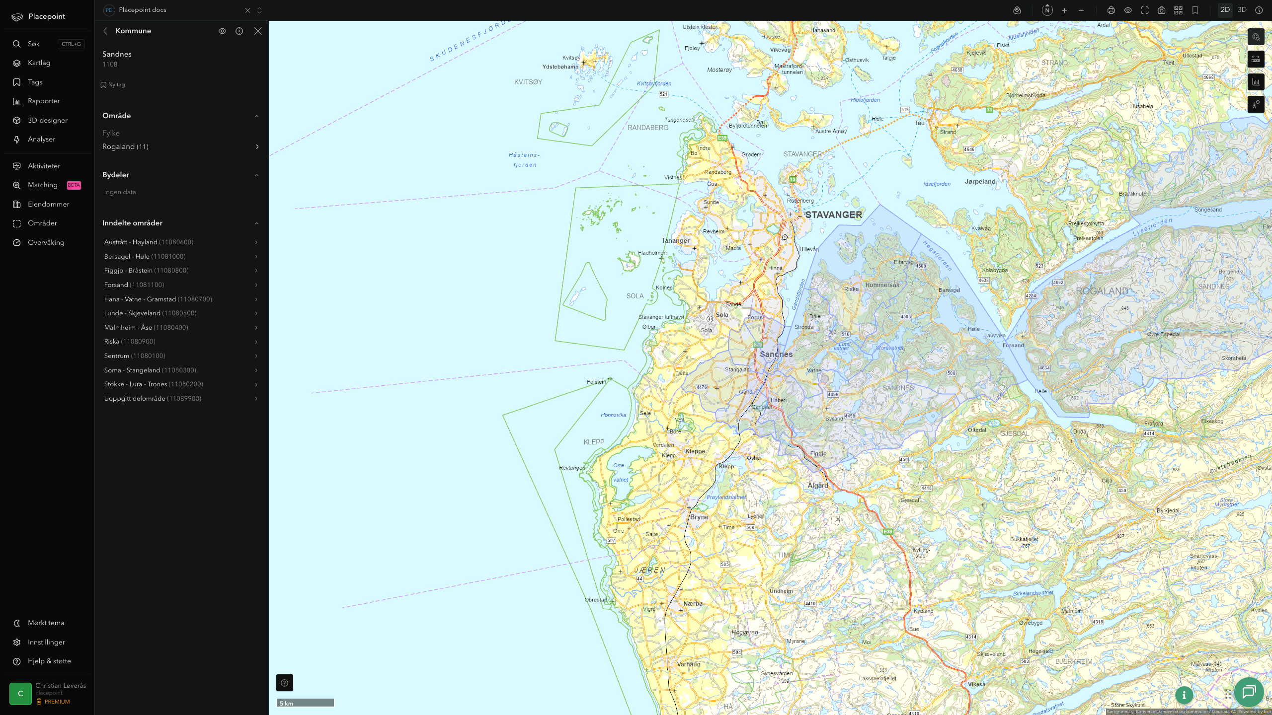 Sandnes kommune i Placepoint