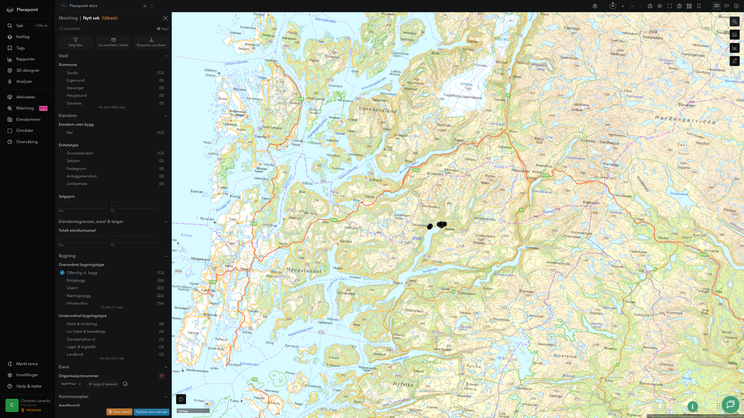Matching-resultat for Sauda kommune