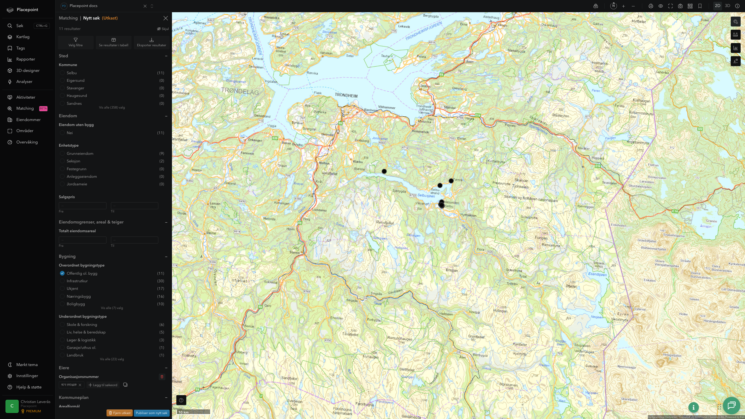 Matching-resultat for Selbu kommune
