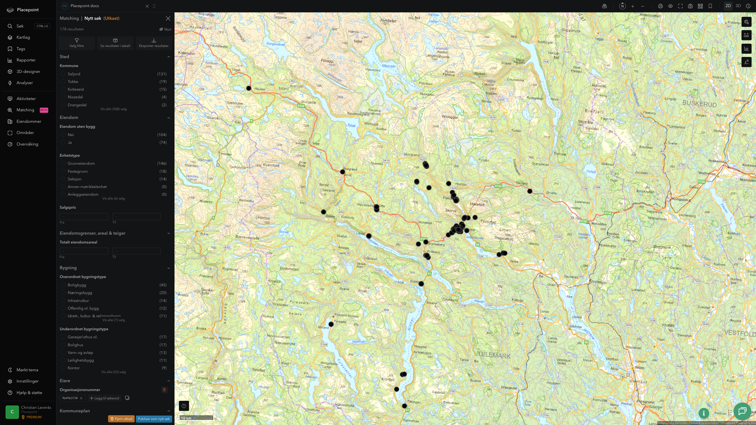 Matching-resultat for Seljord kommune