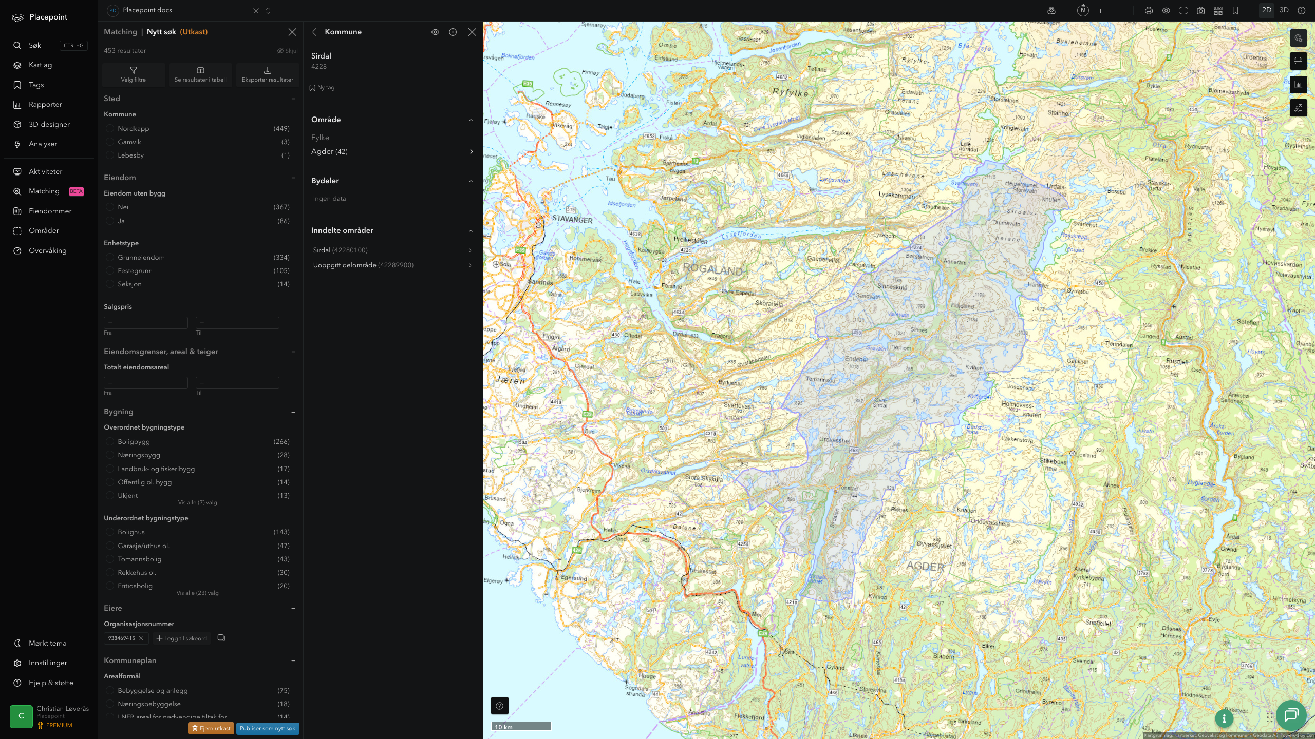 Sirdal kommune i Placepoint