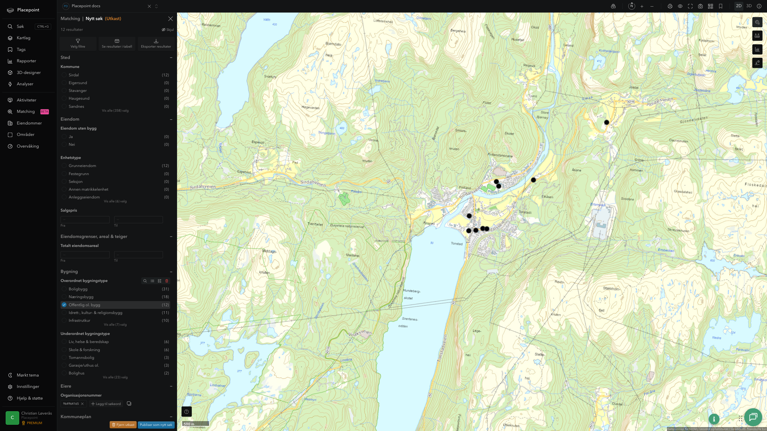 Sirdal - offentlige bygg, sentrumsnært