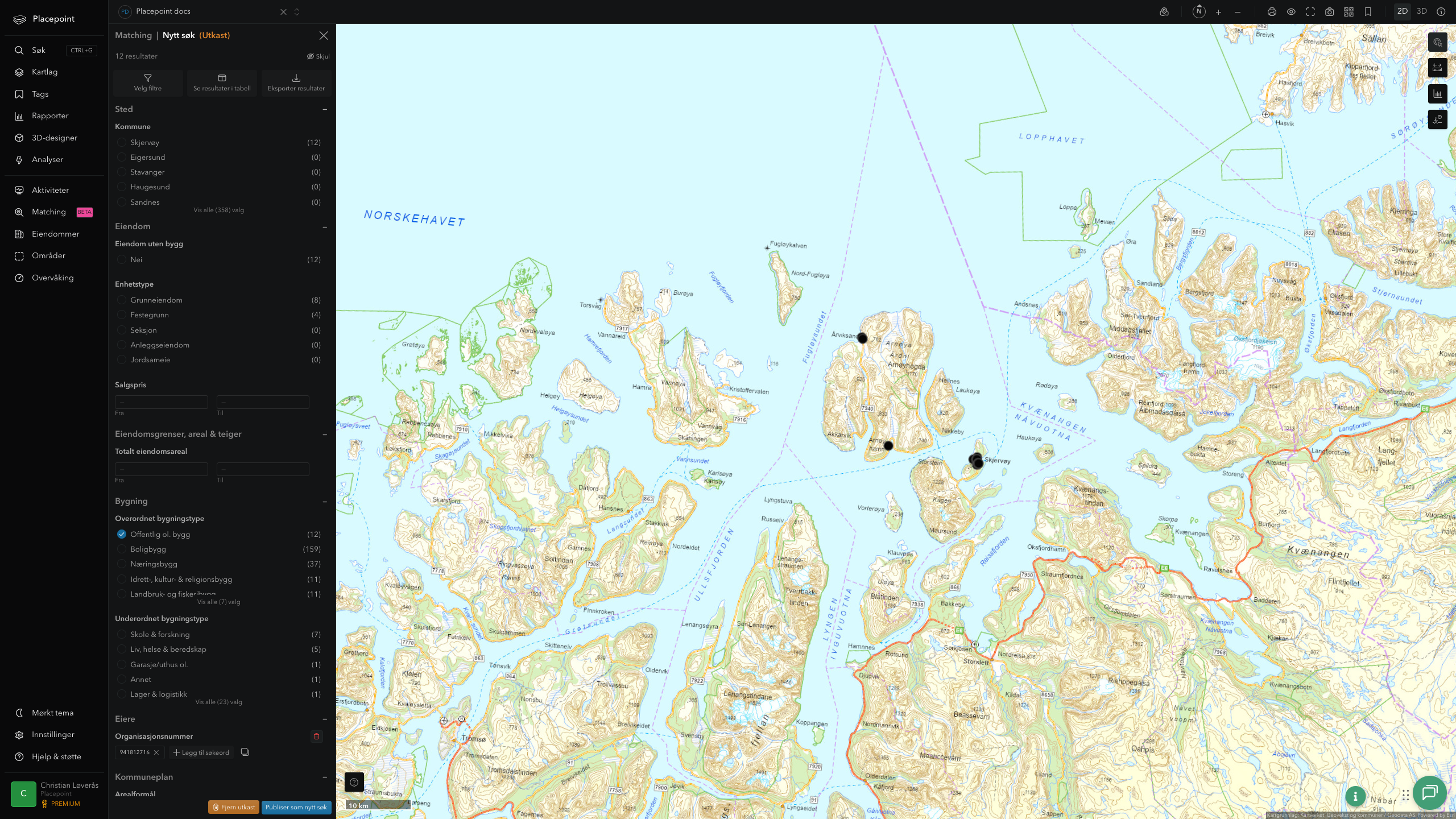 Matching-resultat for Skjervøy kommune