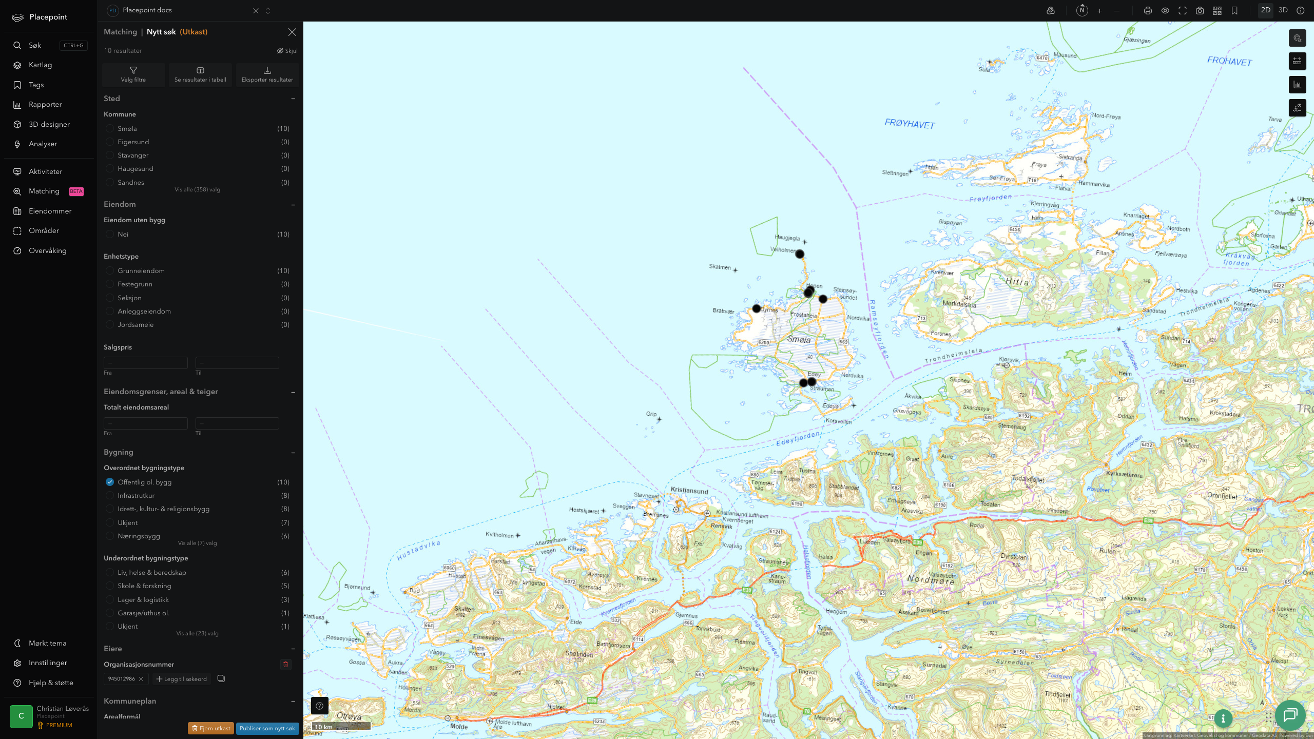 Matching-resultat for Smøla kommune