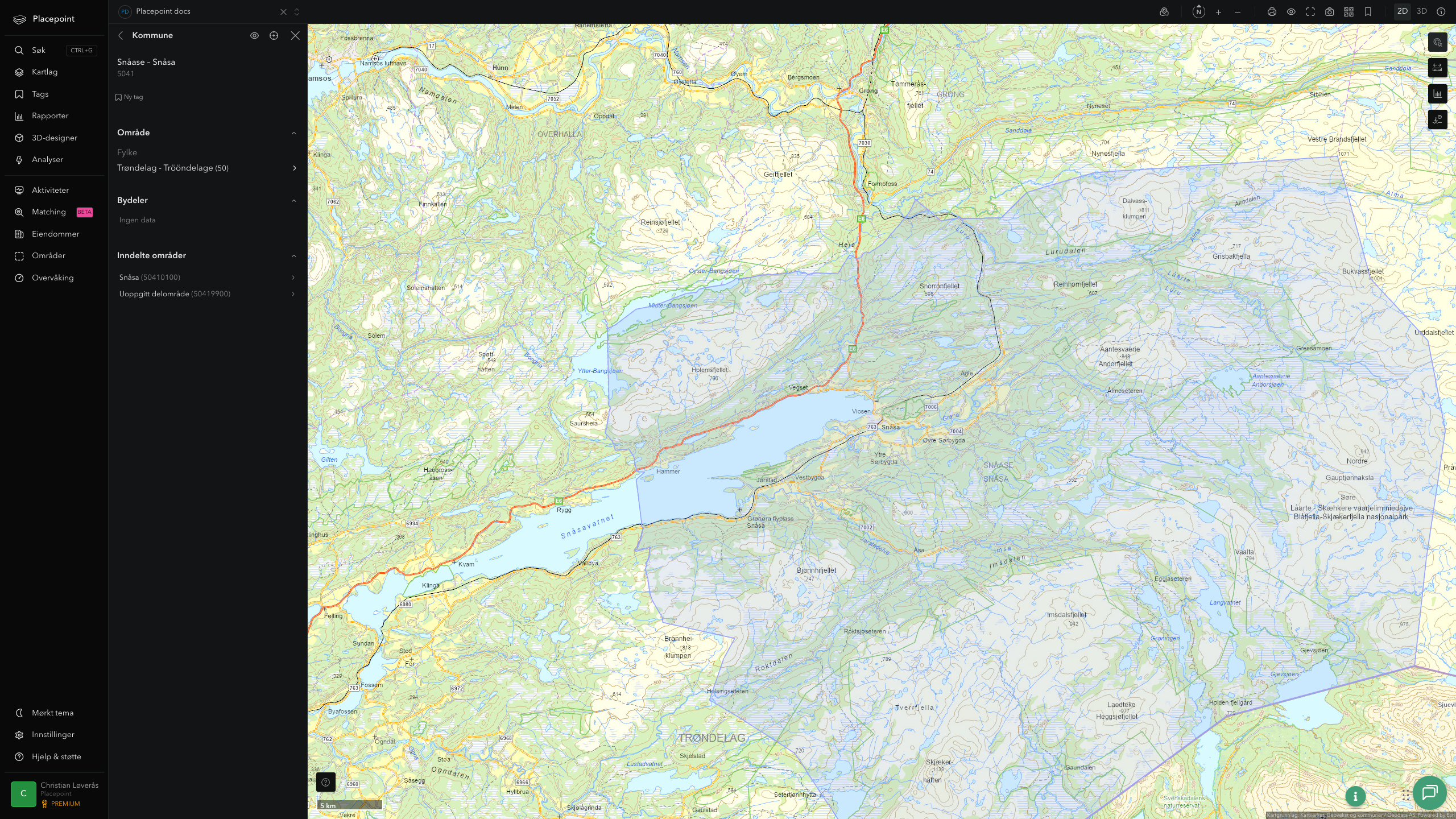 Snåsa kommune i Placepoint