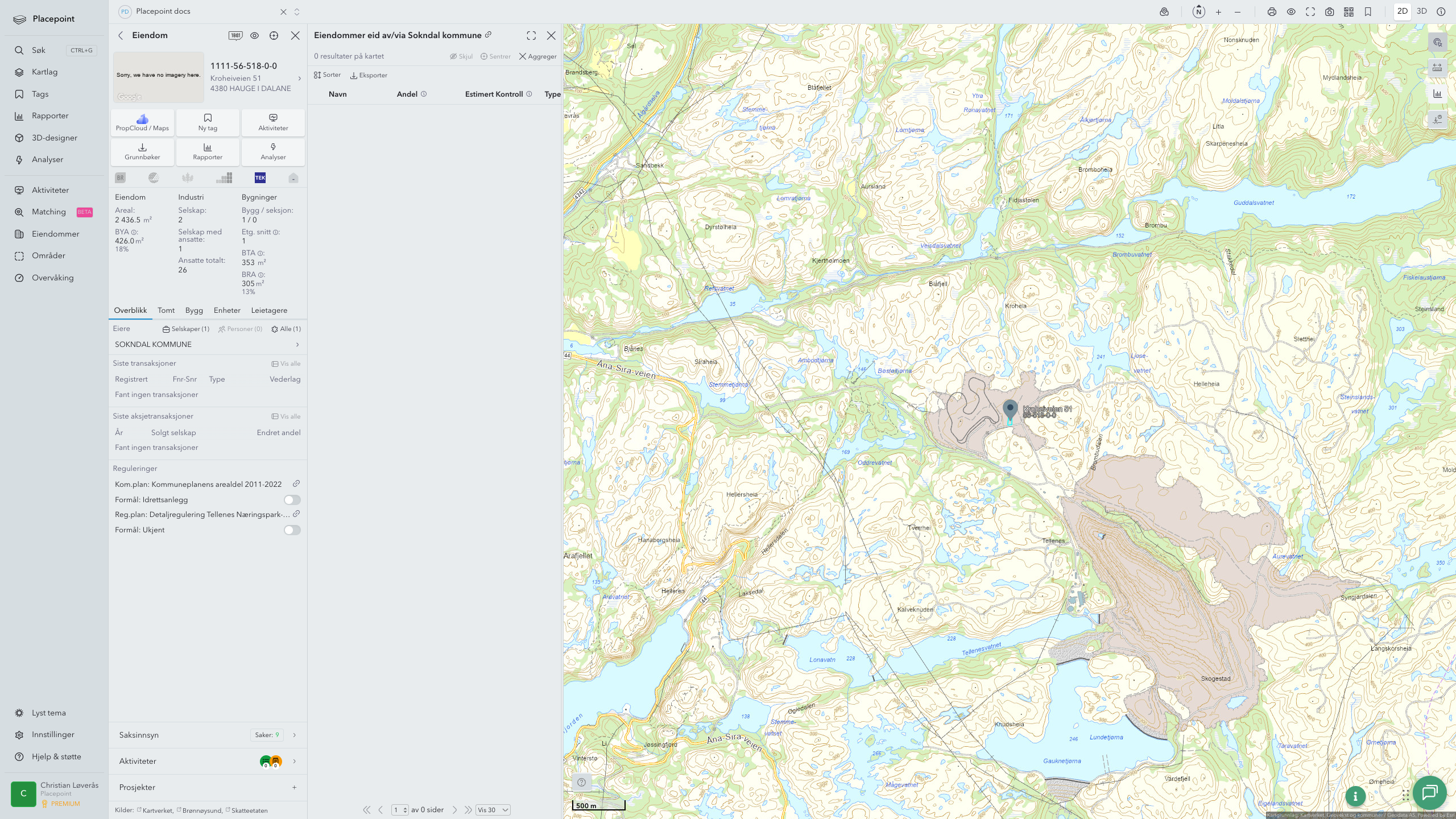 Sokndal - en eiendom med eier-panel