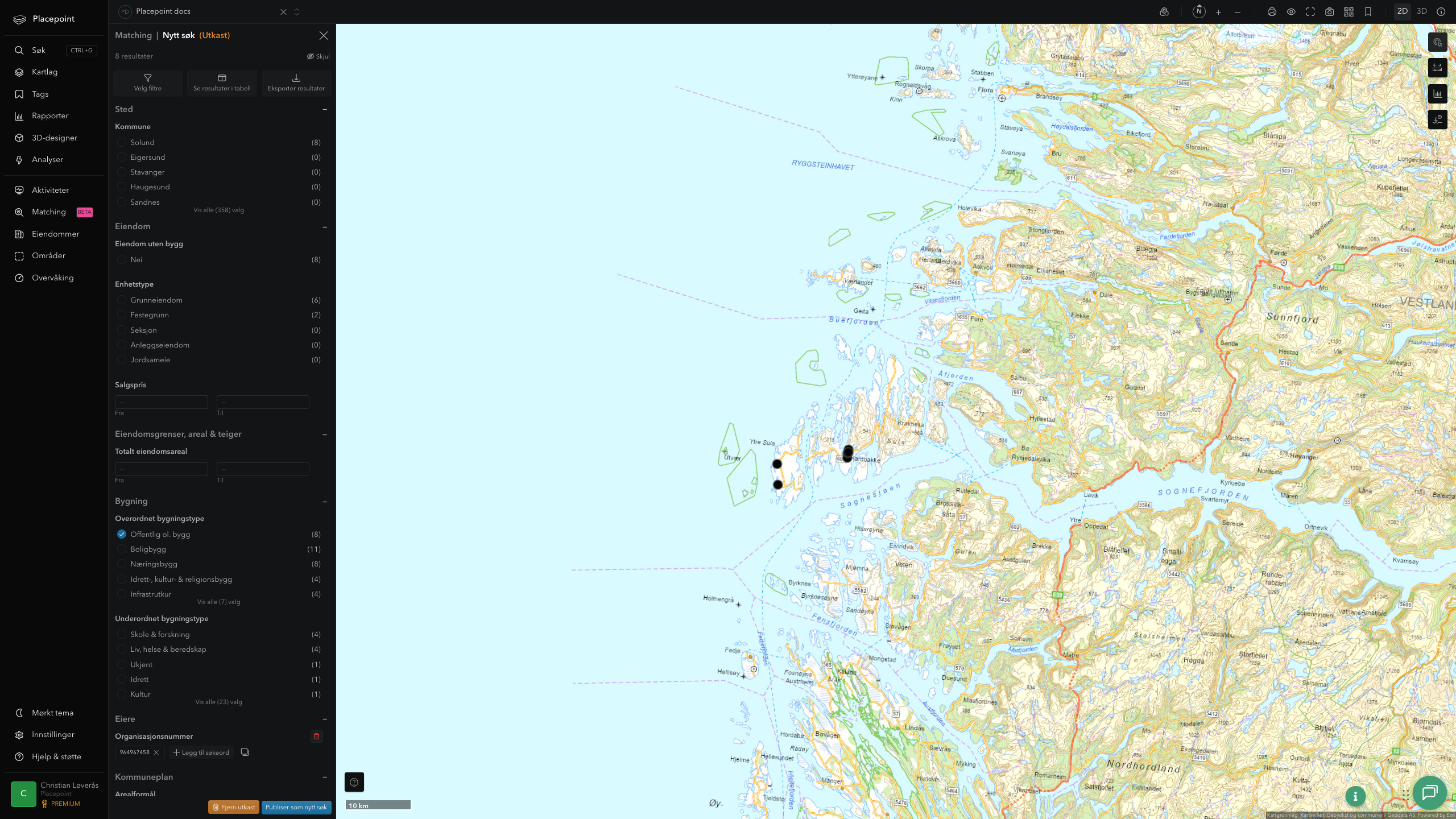 Matching-resultat for Solund kommune