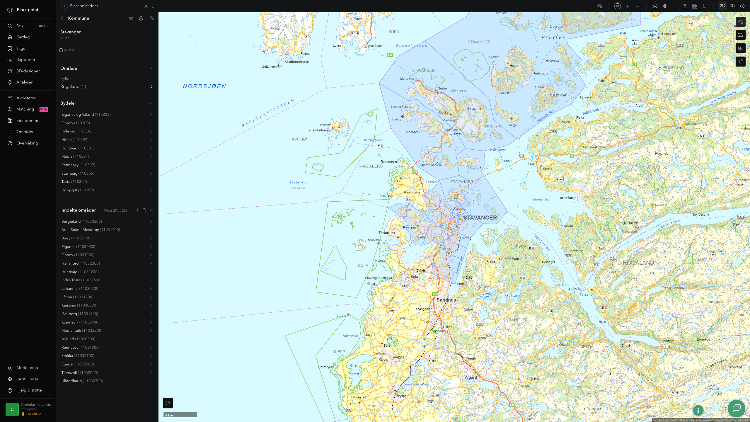 Stavanger kommune i Placepoint