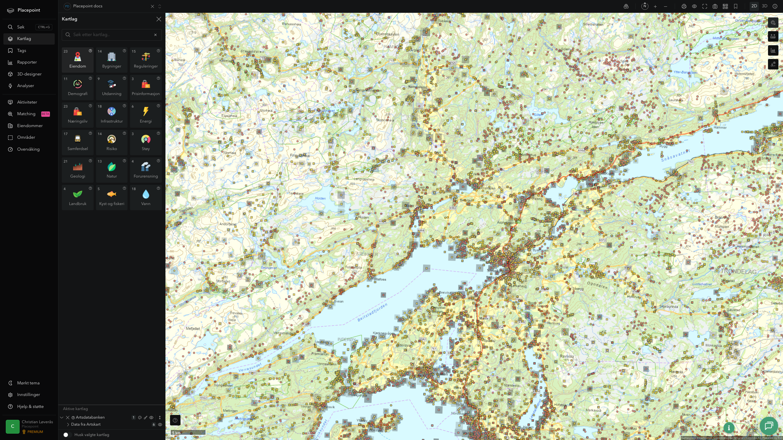 Steinkjer - artsdatabanken