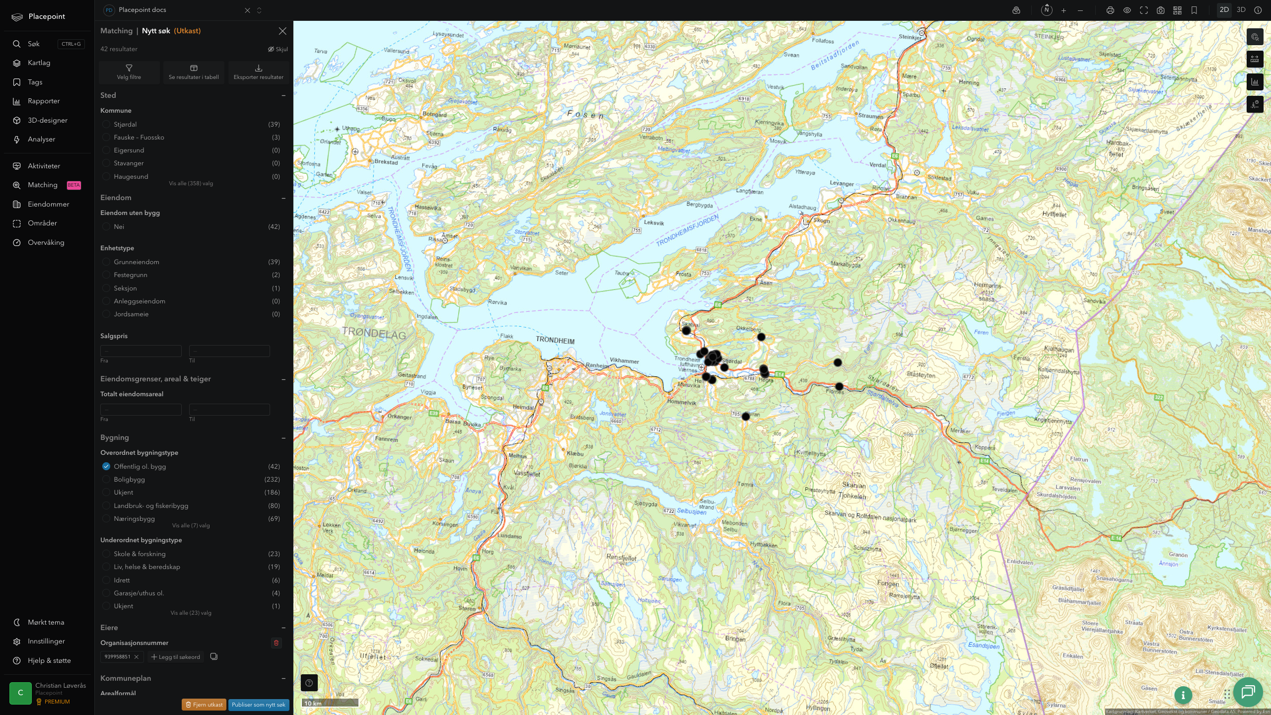 Matching-resultat for Stjørdal kommune