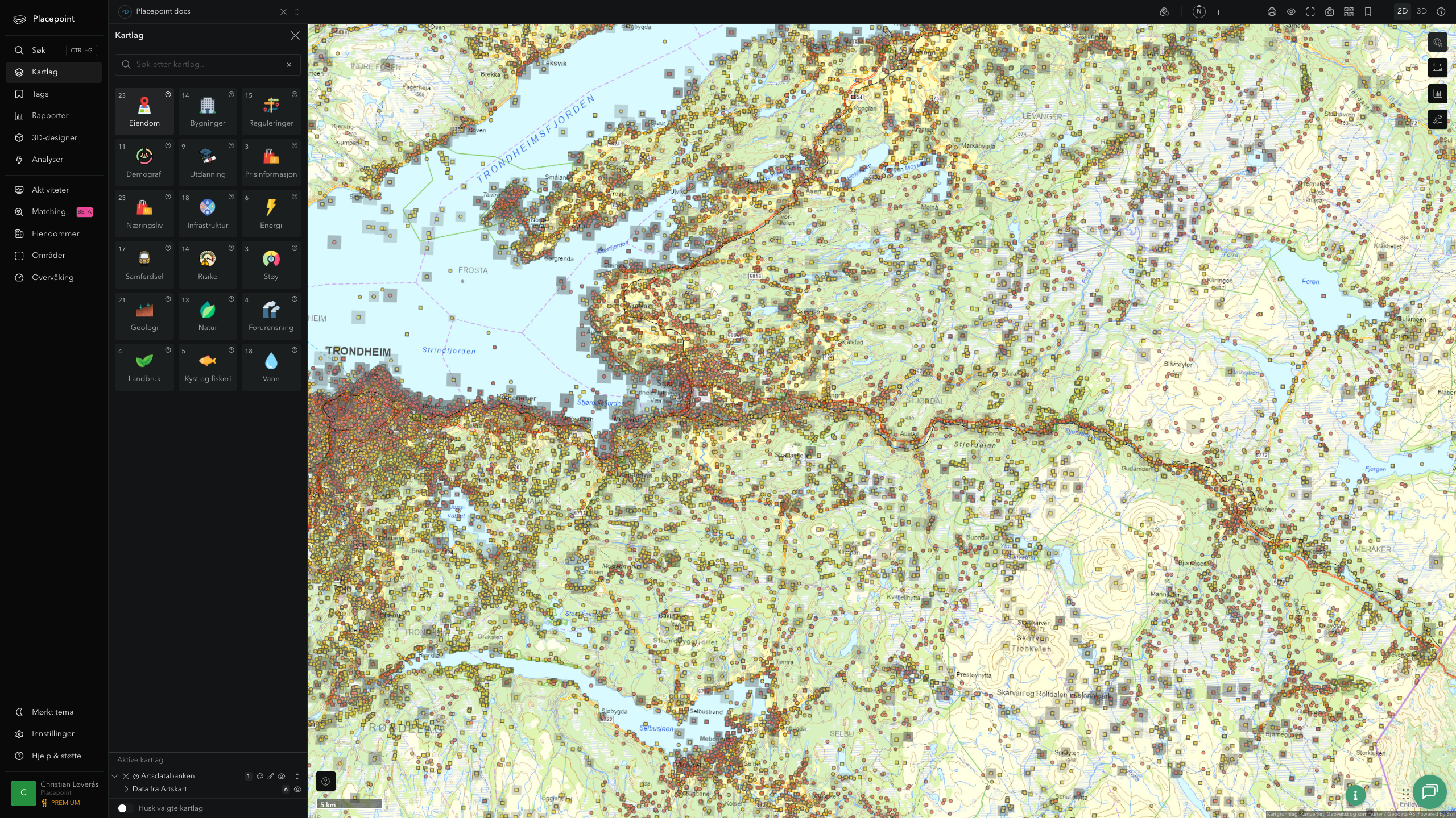 Stjørdal - artsdatabanken