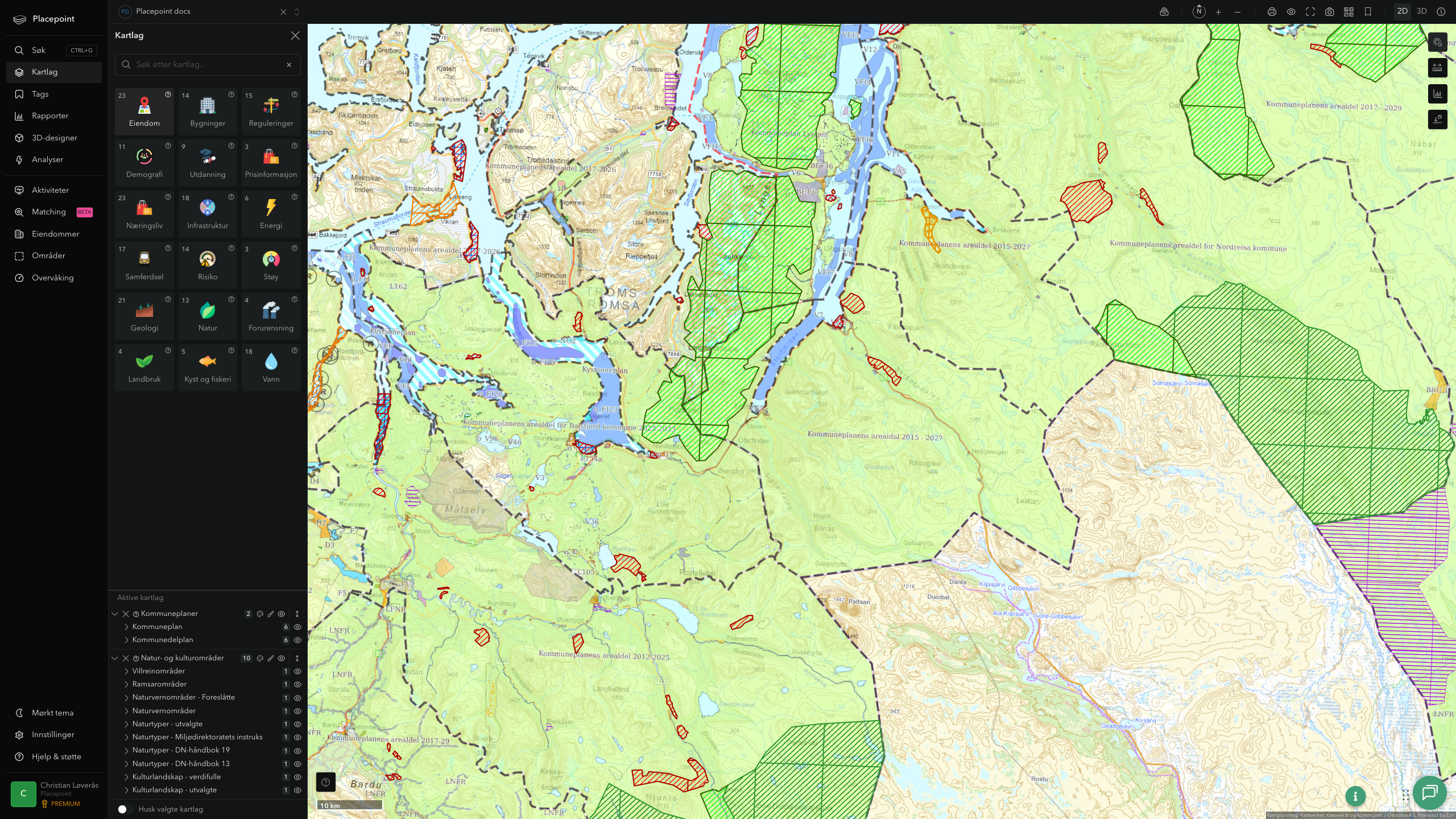 Storfjord - kommuneplaner og kulturområder