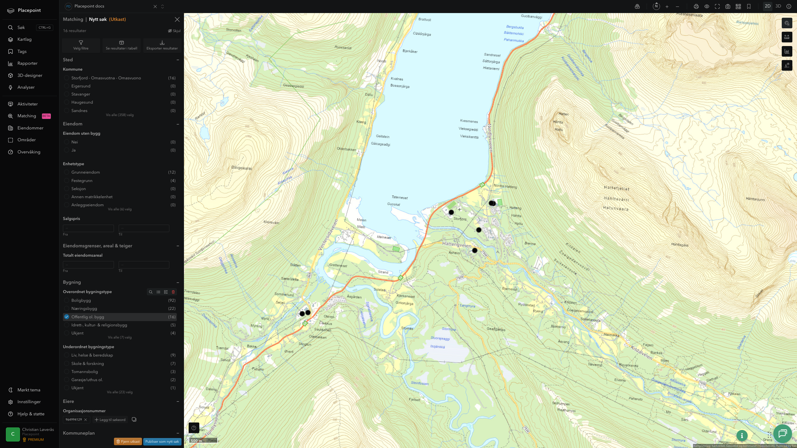 Storfjord - offentlige bygg, sentrumsnært
