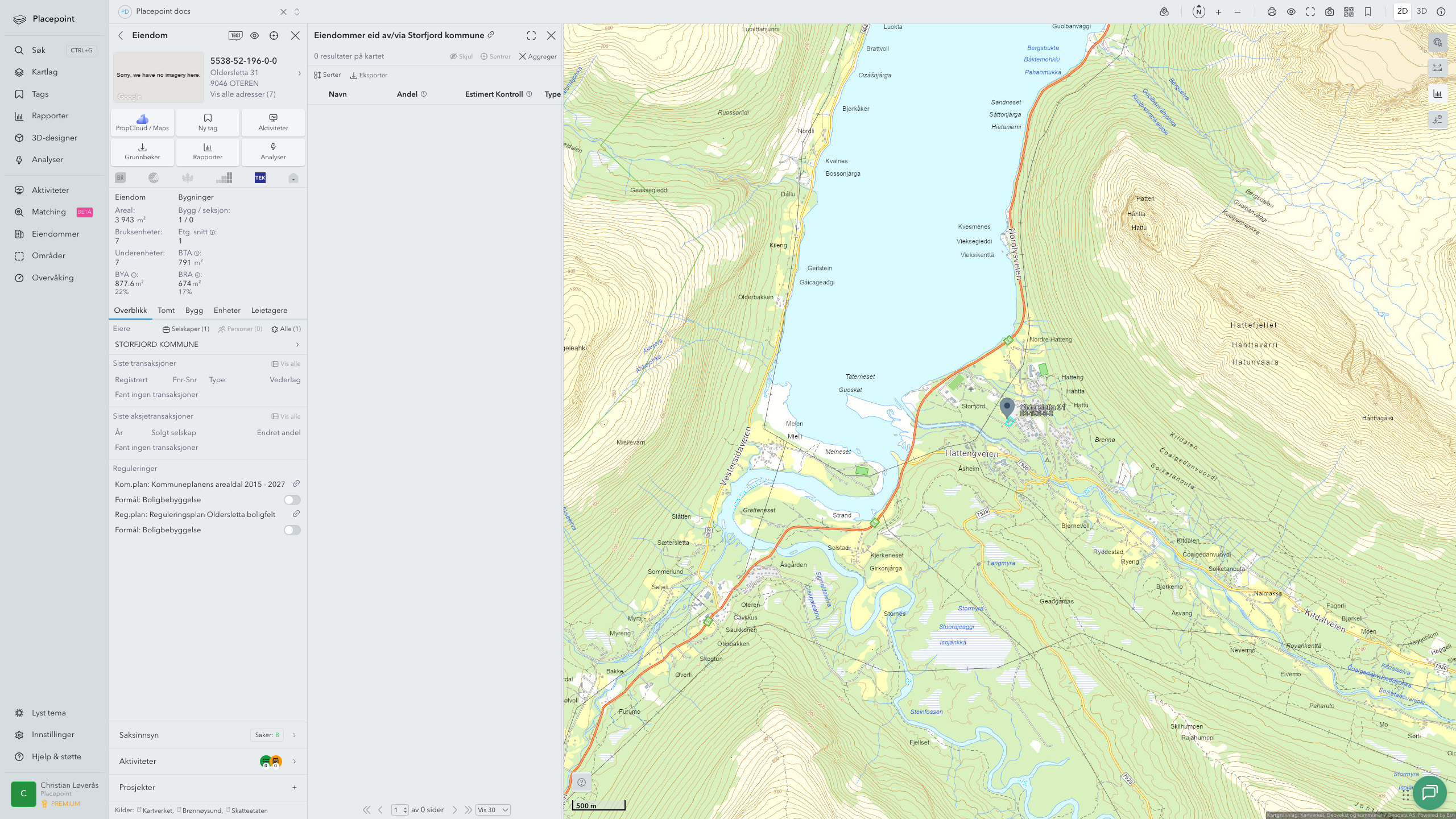 Storfjord - en eiendom med eier-panel