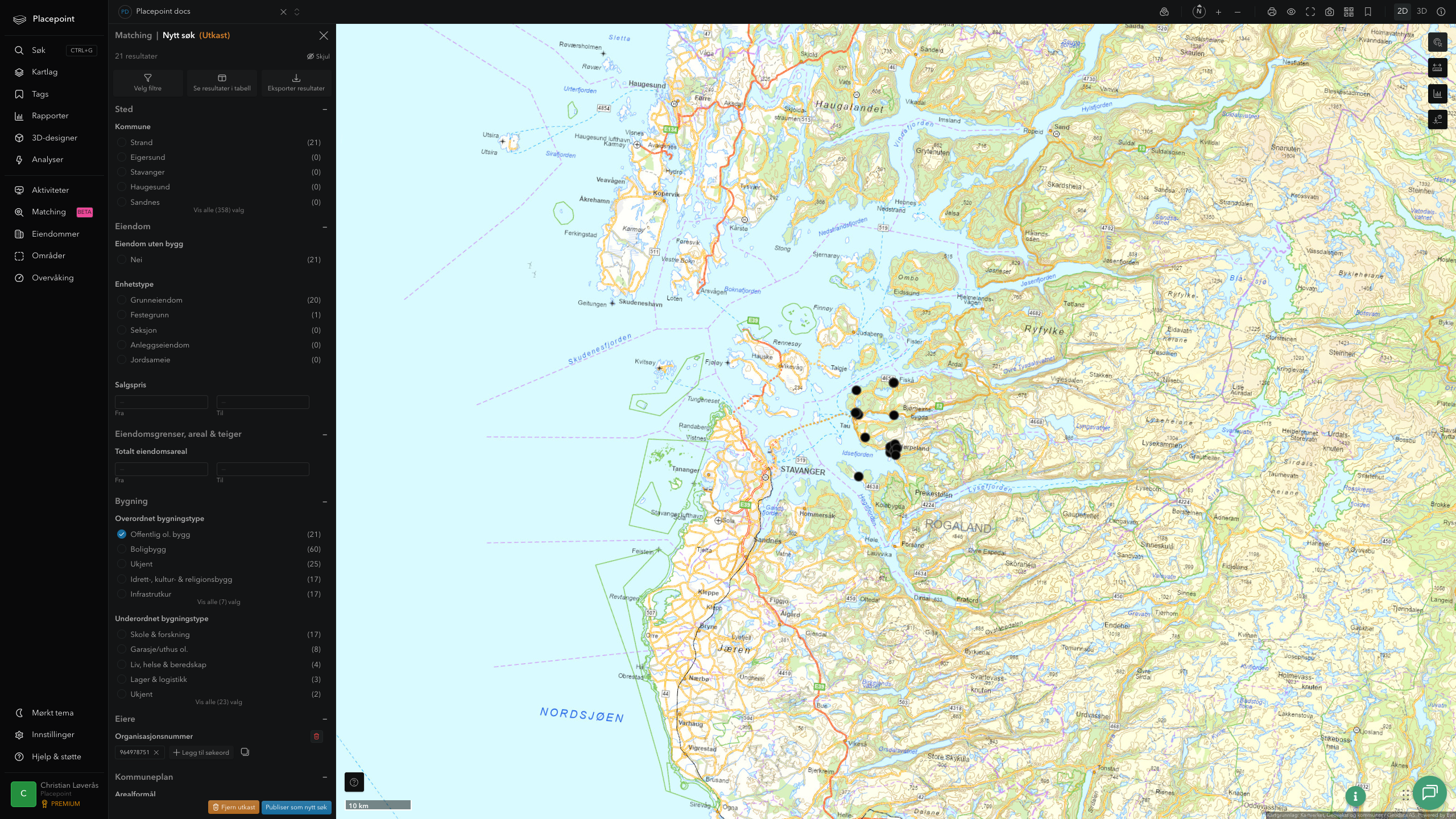 Matching-resultat for Strand kommune