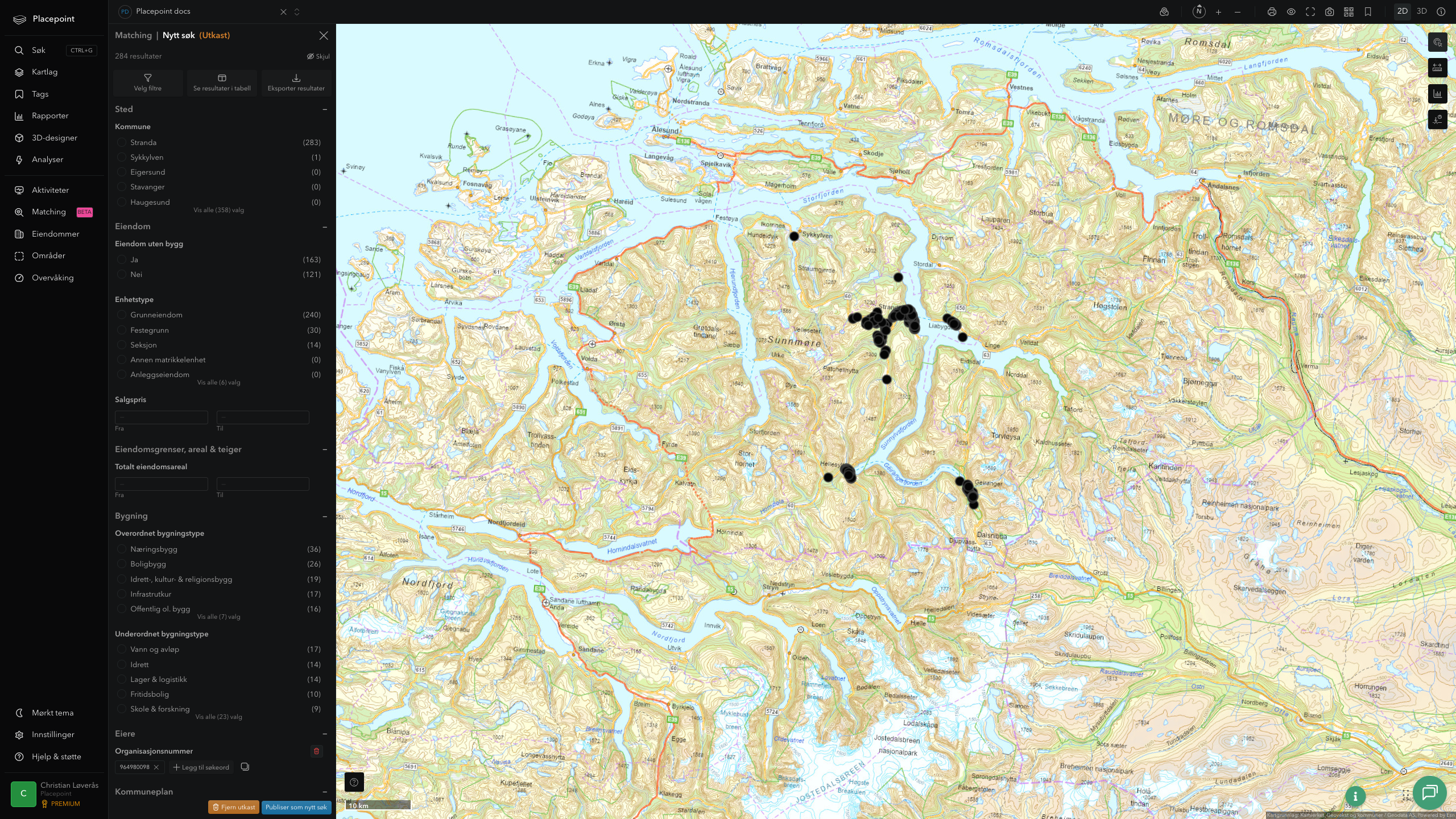 Matching-resultat for Stranda kommune
