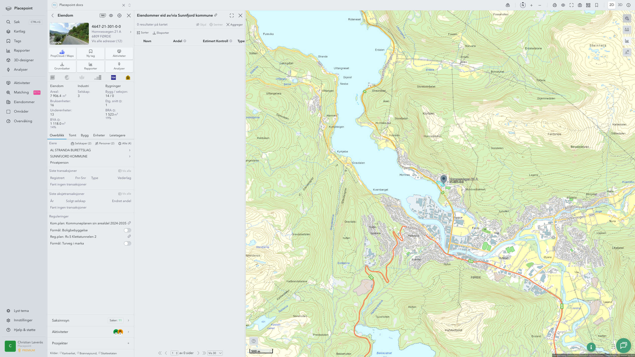 Sunnfjord - en eiendom med eier-panel