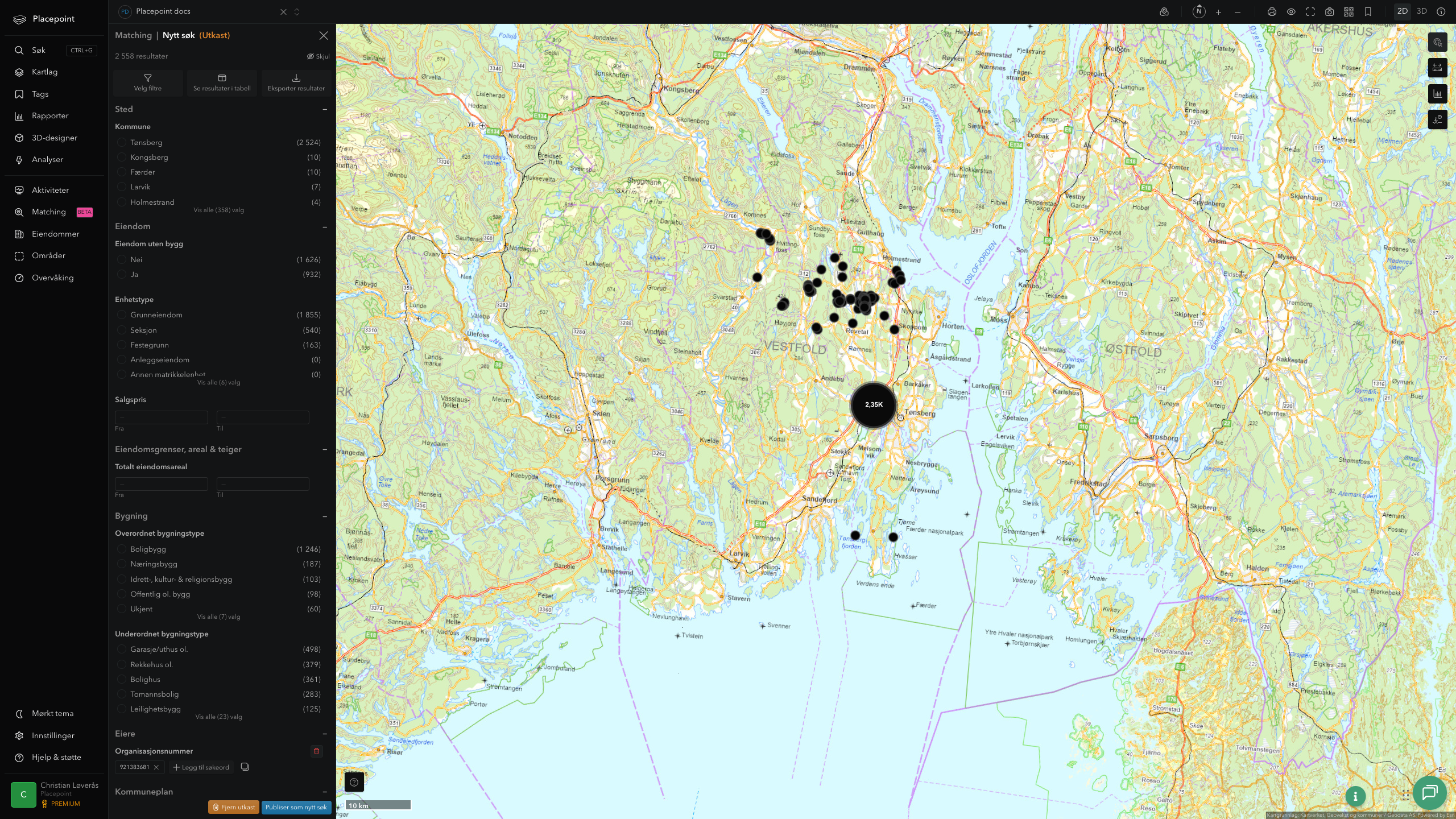 Matching-resultat for Tønsberg kommune