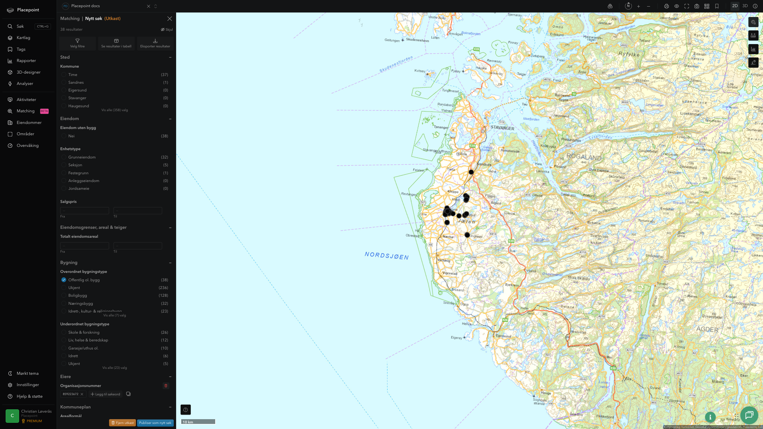 Matching-resultat for Time kommune