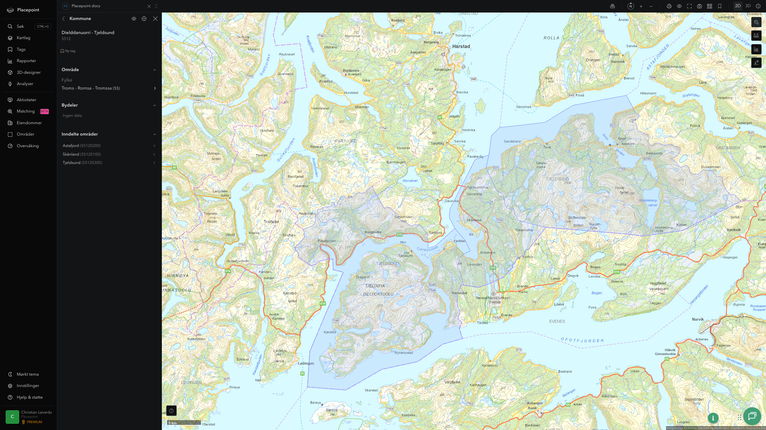 Tjeldsund kommune i Placepoint