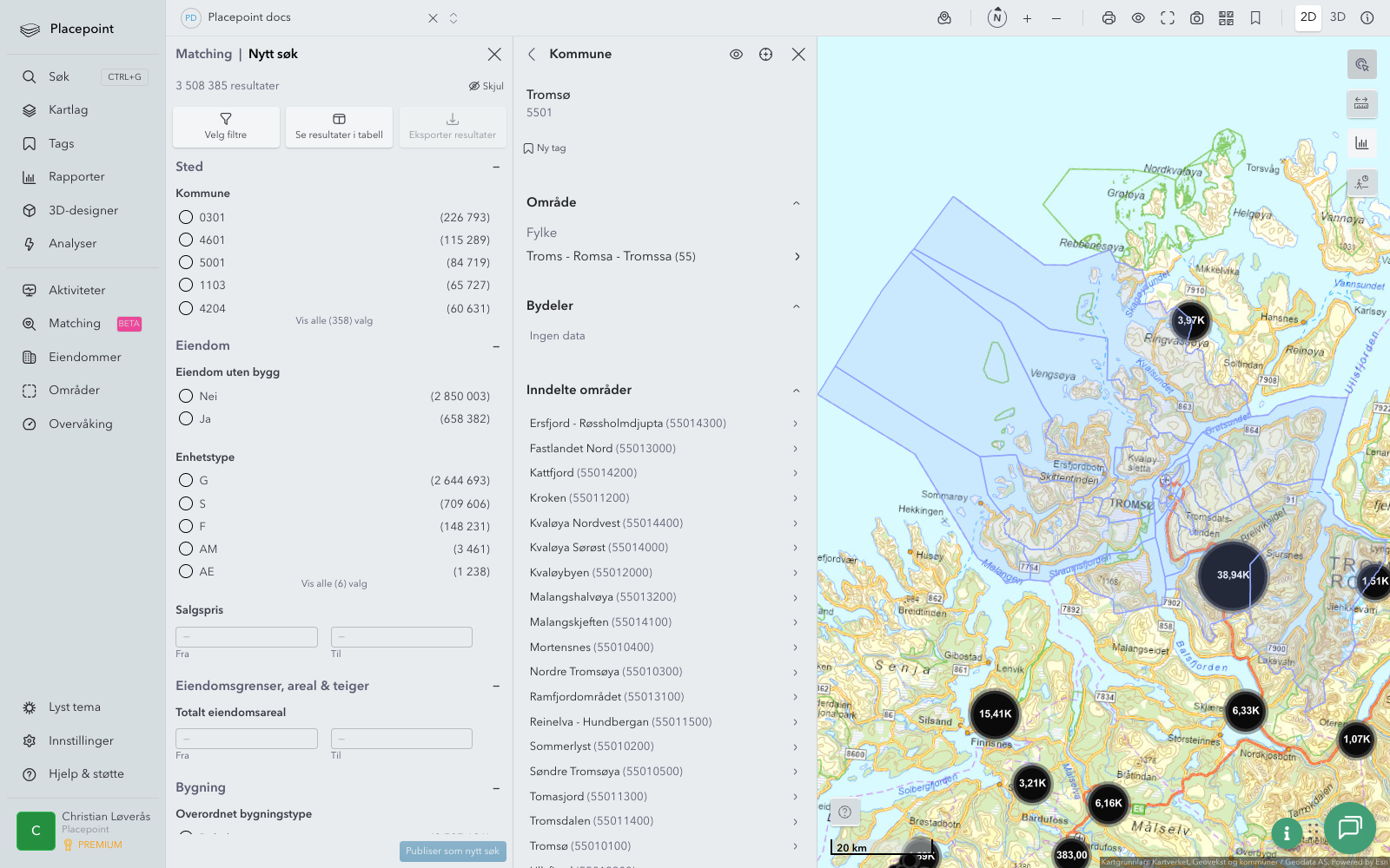 Tromsø kommune i Placepoint