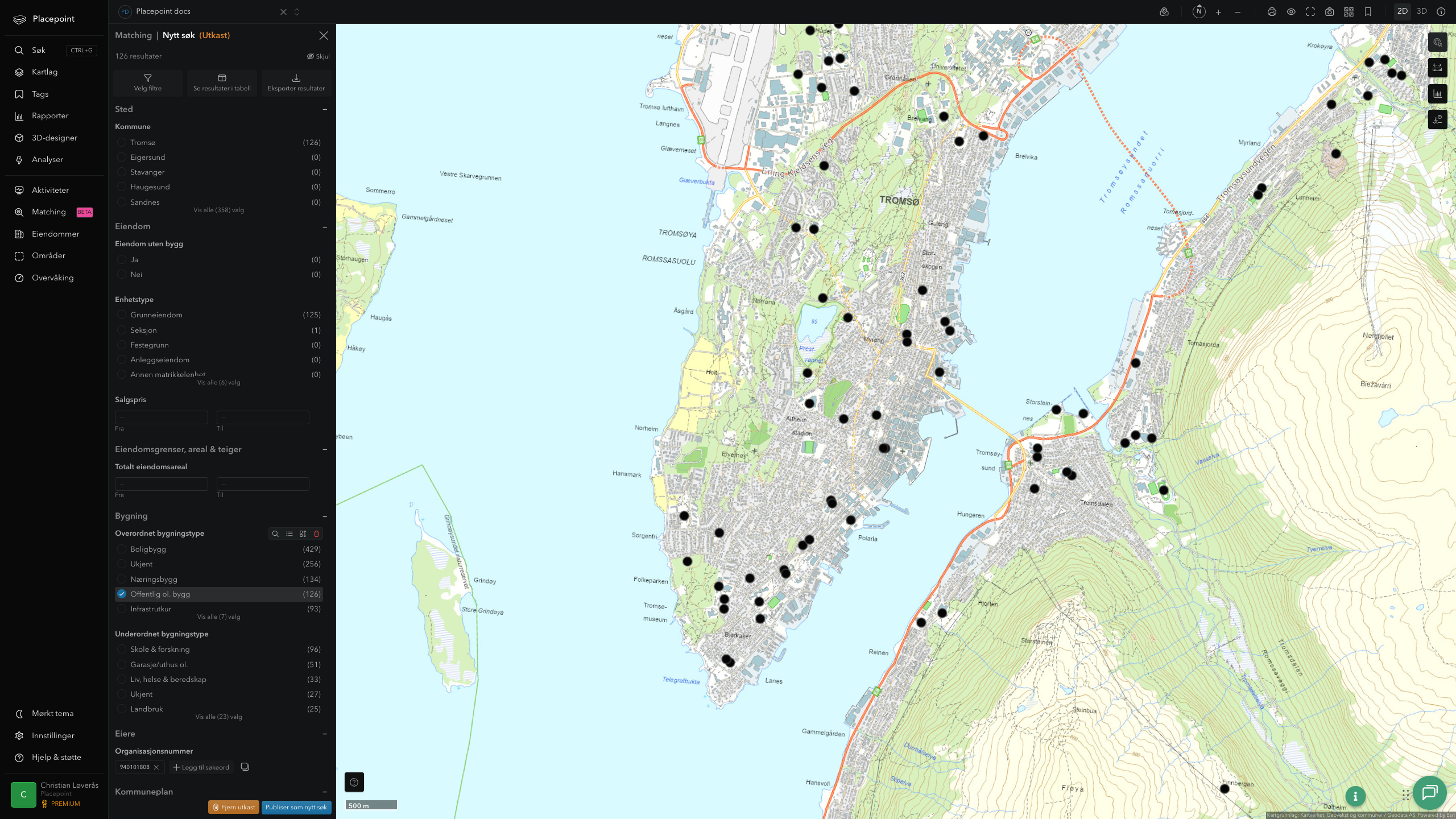 Tromsø - offentlige bygg, sentrumsnært
