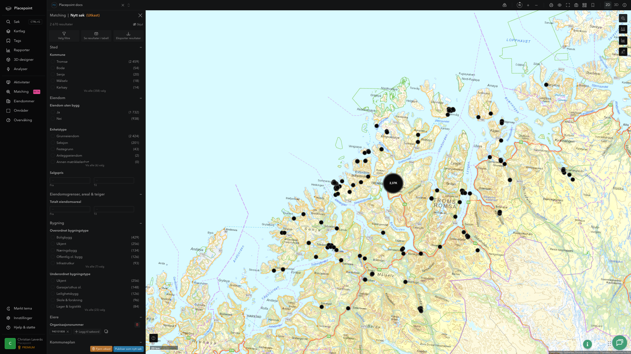 Matching-resultat for Tromsø kommune