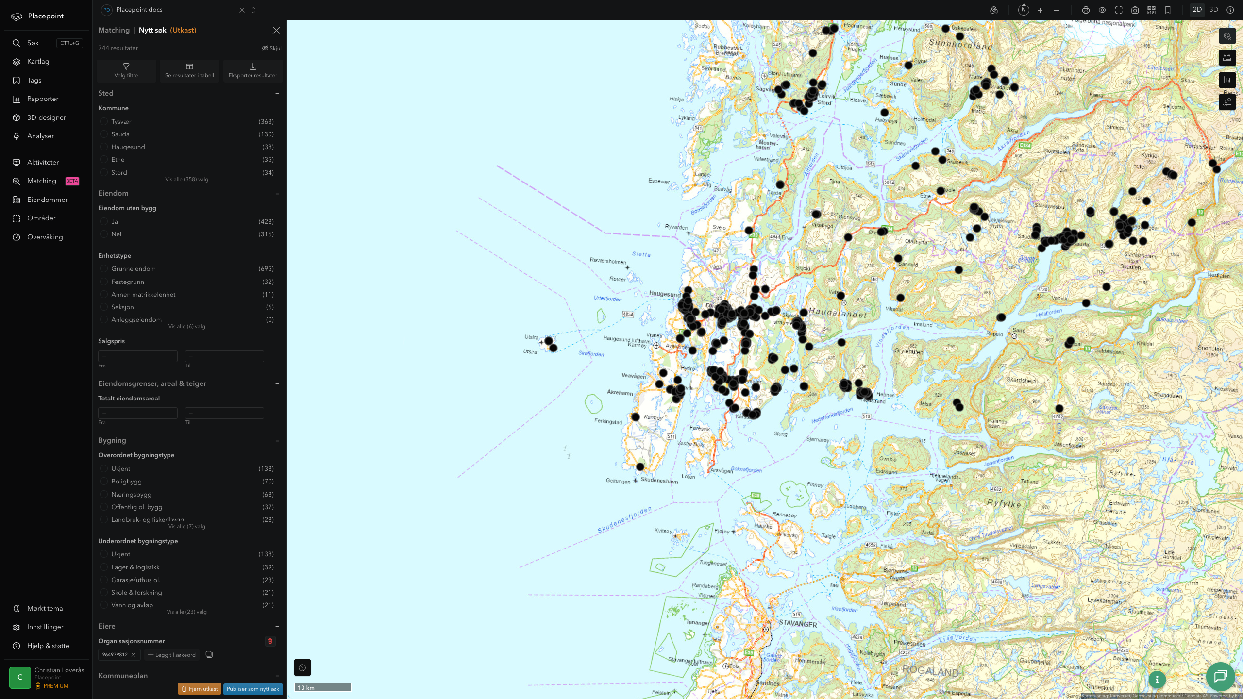 Matching-resultat for Tysvær kommune