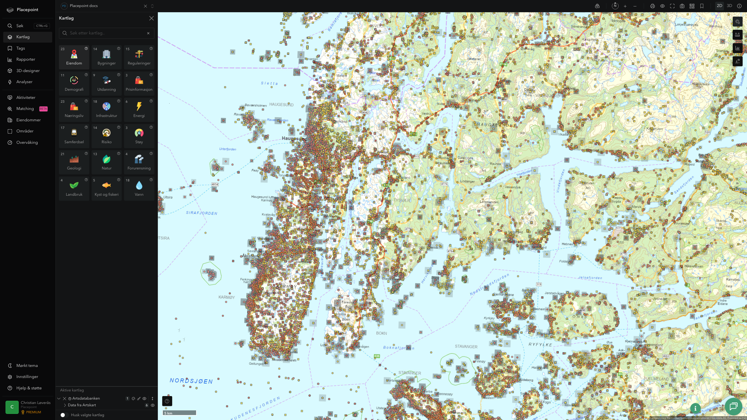 Tysvær - artsdatabanken