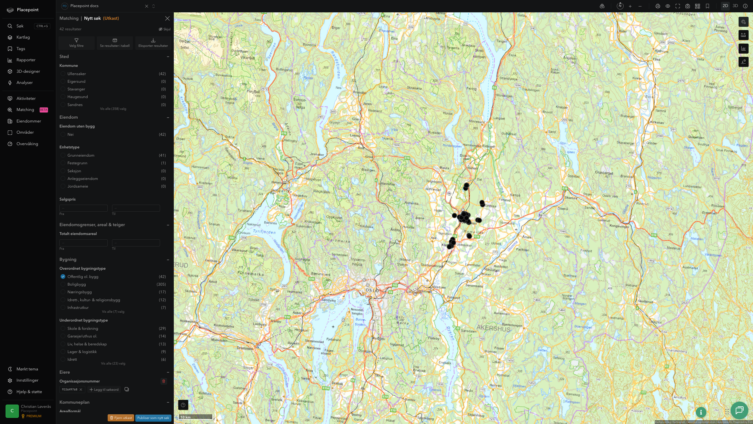 Matching-resultat for Ullensaker kommune