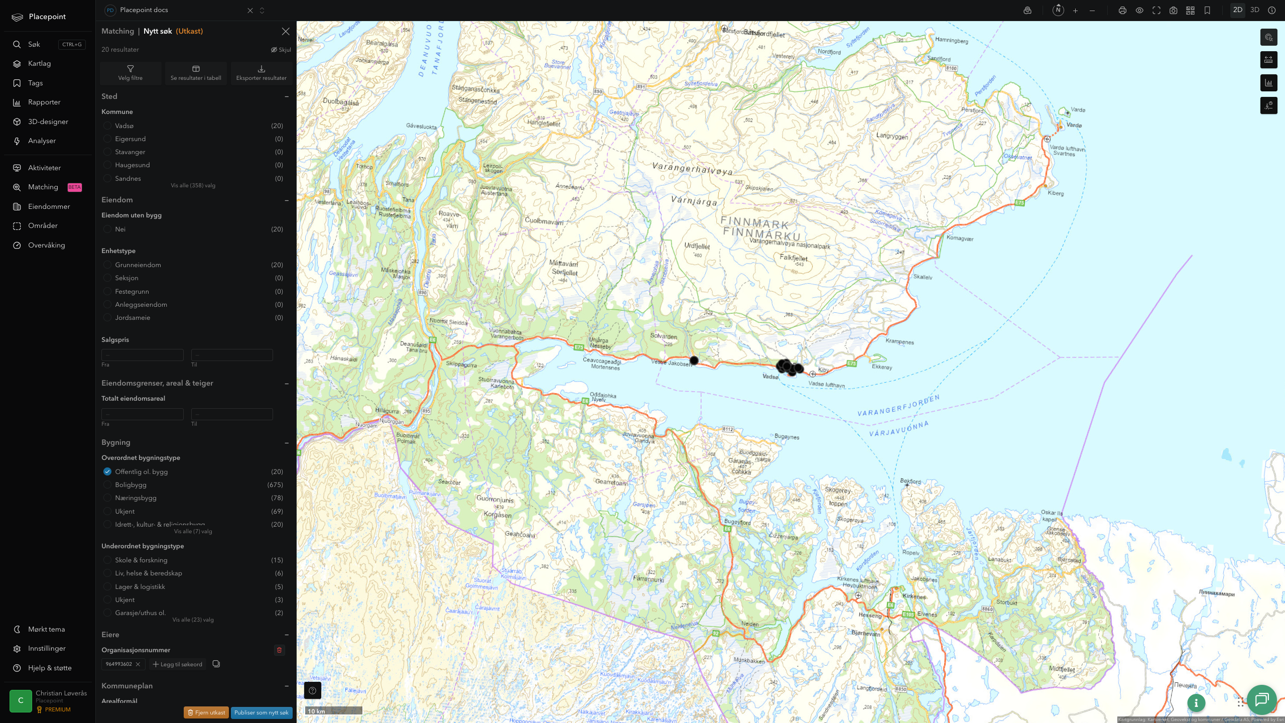 Matching-resultat for Vadsø kommune