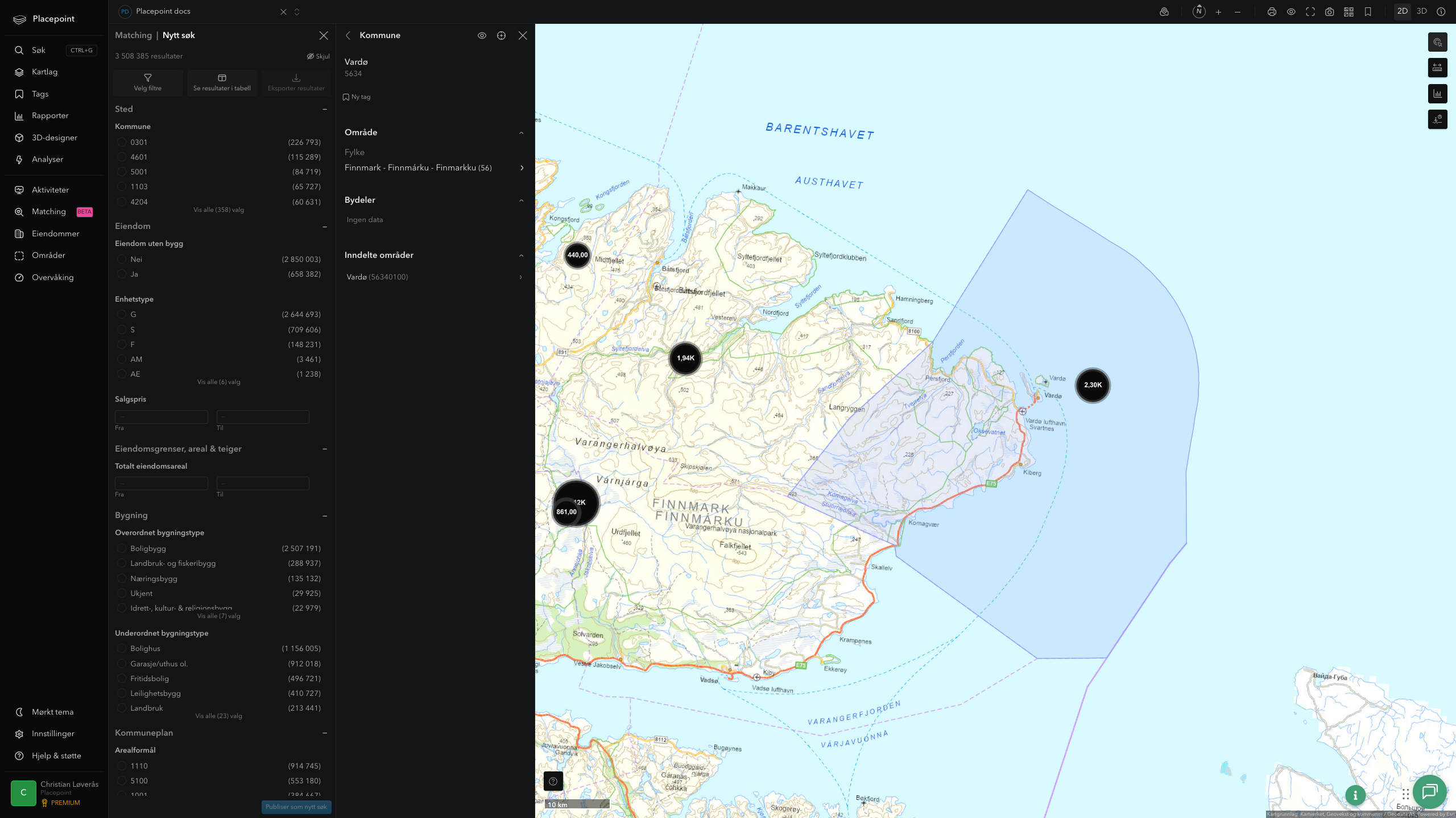 Vardø kommune i Placepoint