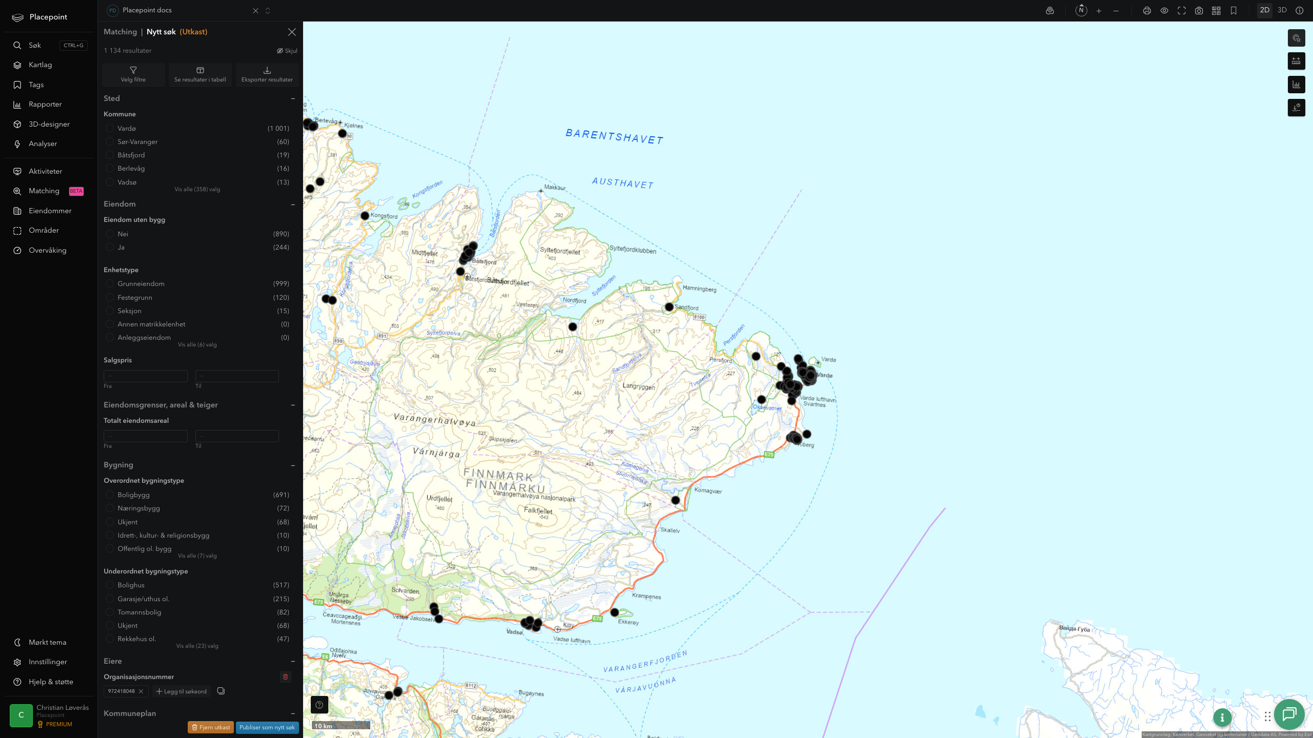 Matching-resultat for Vardø kommune