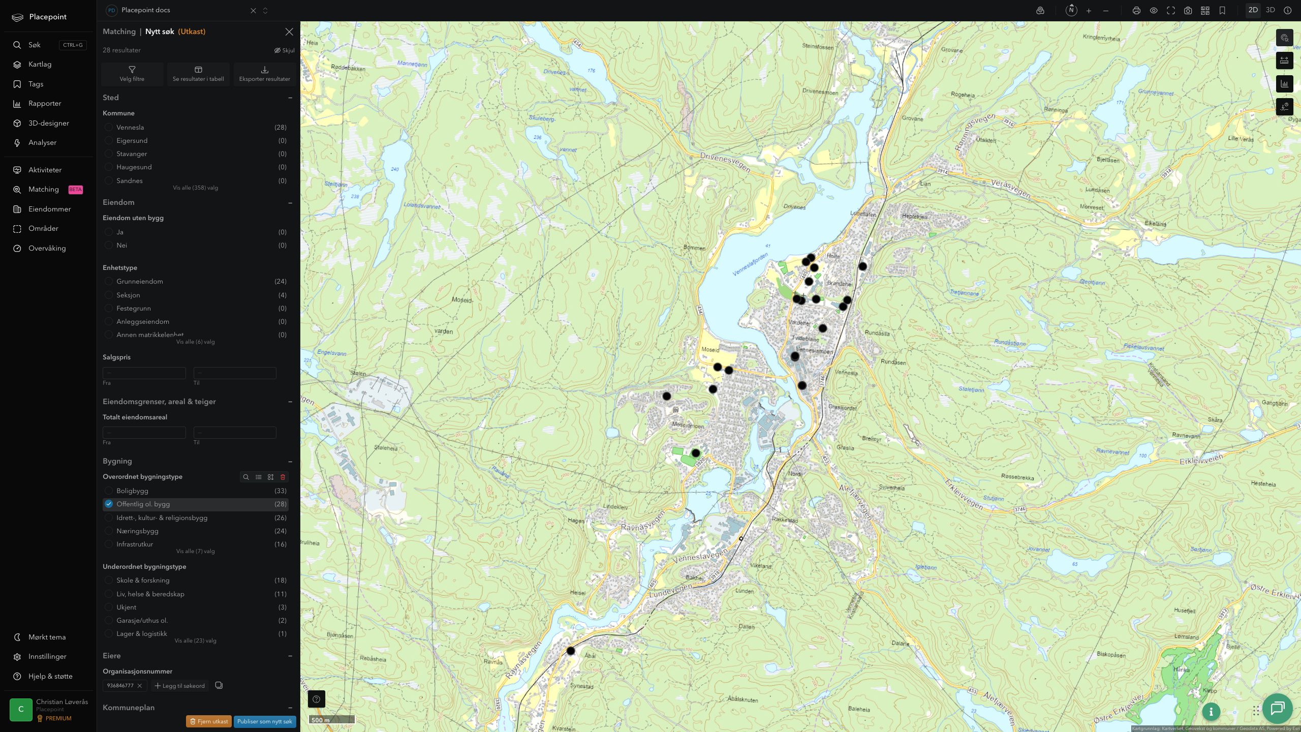 Vennesla - offentlige bygg, sentrumsnært
