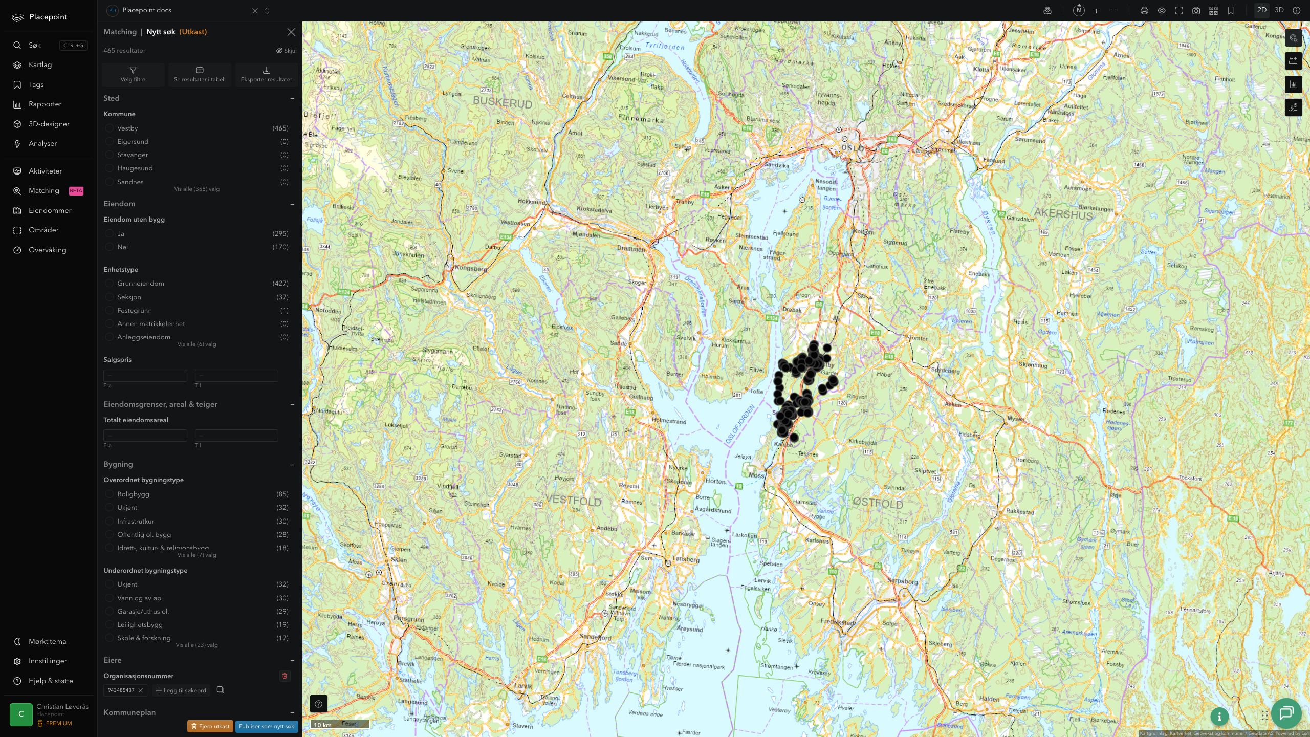 Matching-resultat for Vestby kommune