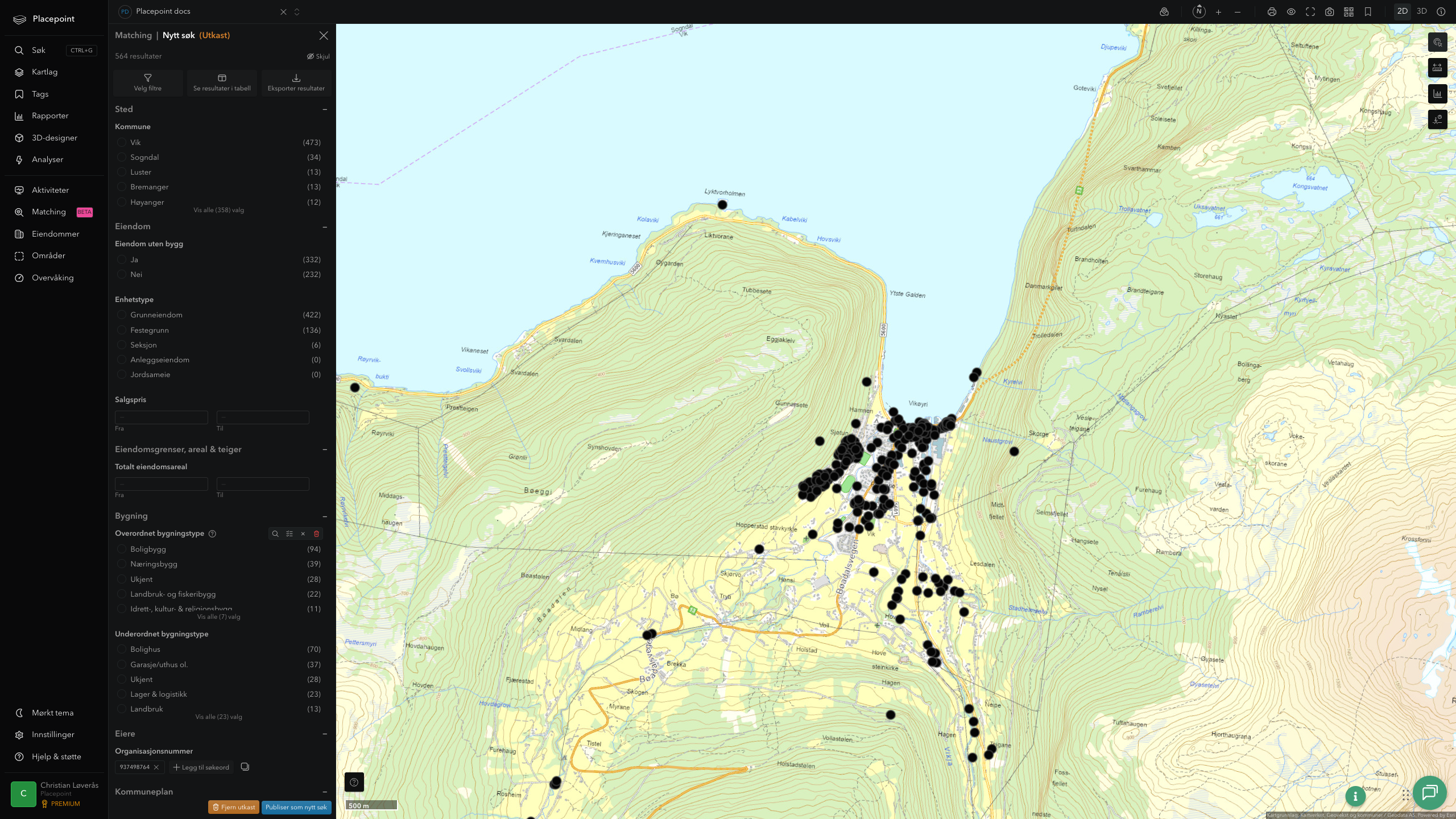Vik - offentlige bygg, sentrumsnært