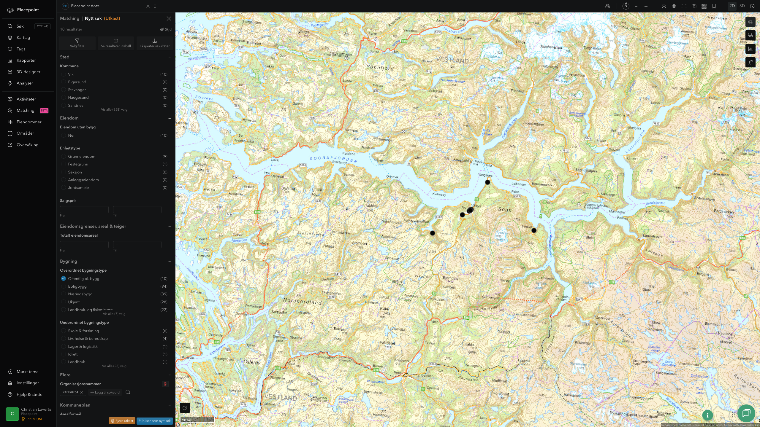 Matching-resultat for Vik kommune